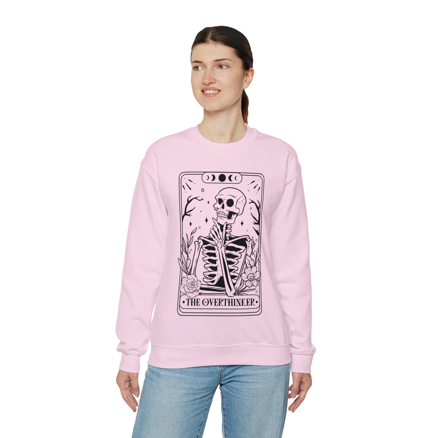 The Overthinker Tarot Card Unisex Heavy Blend™ Crewneck Sweatshirt