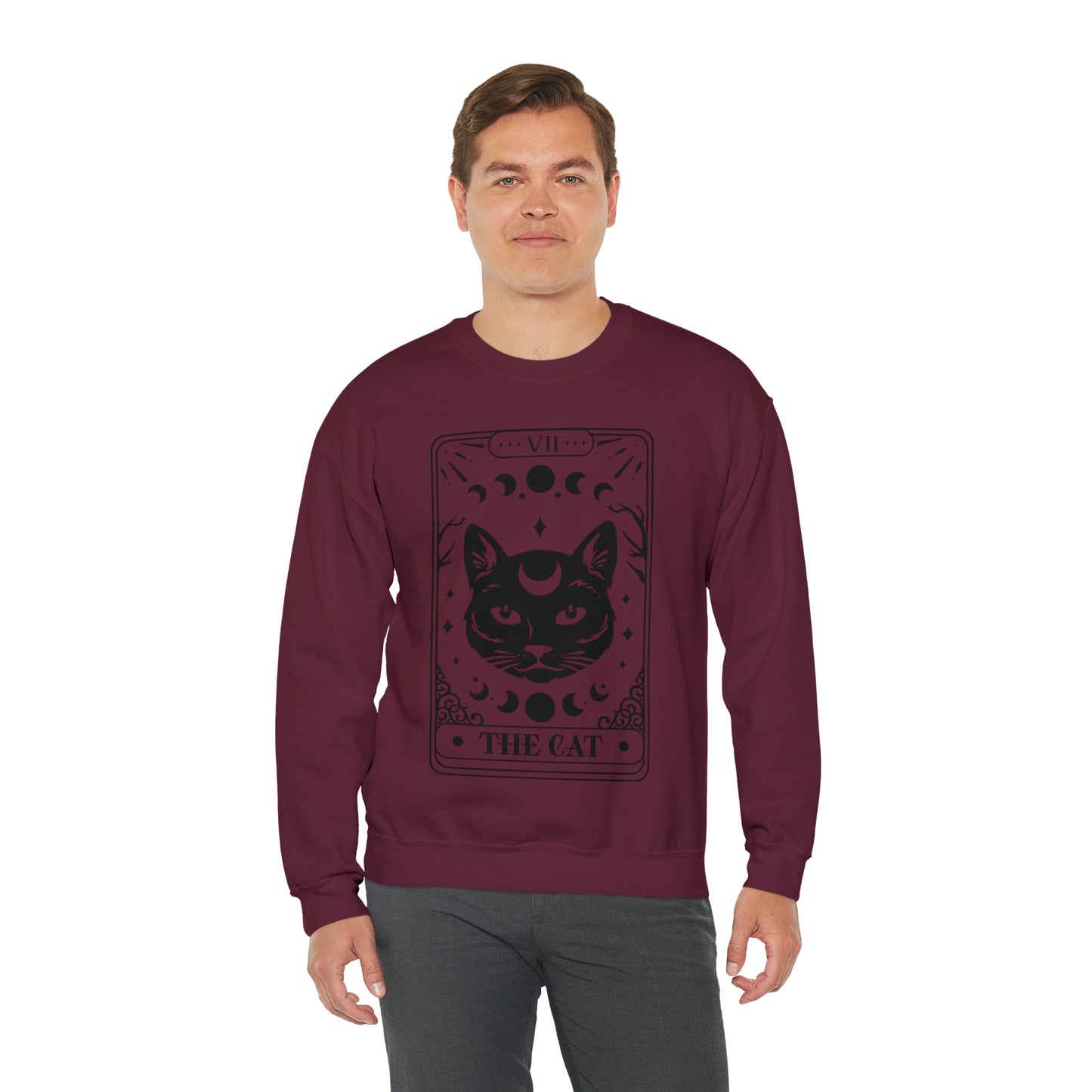 The Cat Tarot Card Unisex Heavy Blend™ Crewneck Sweatshirt