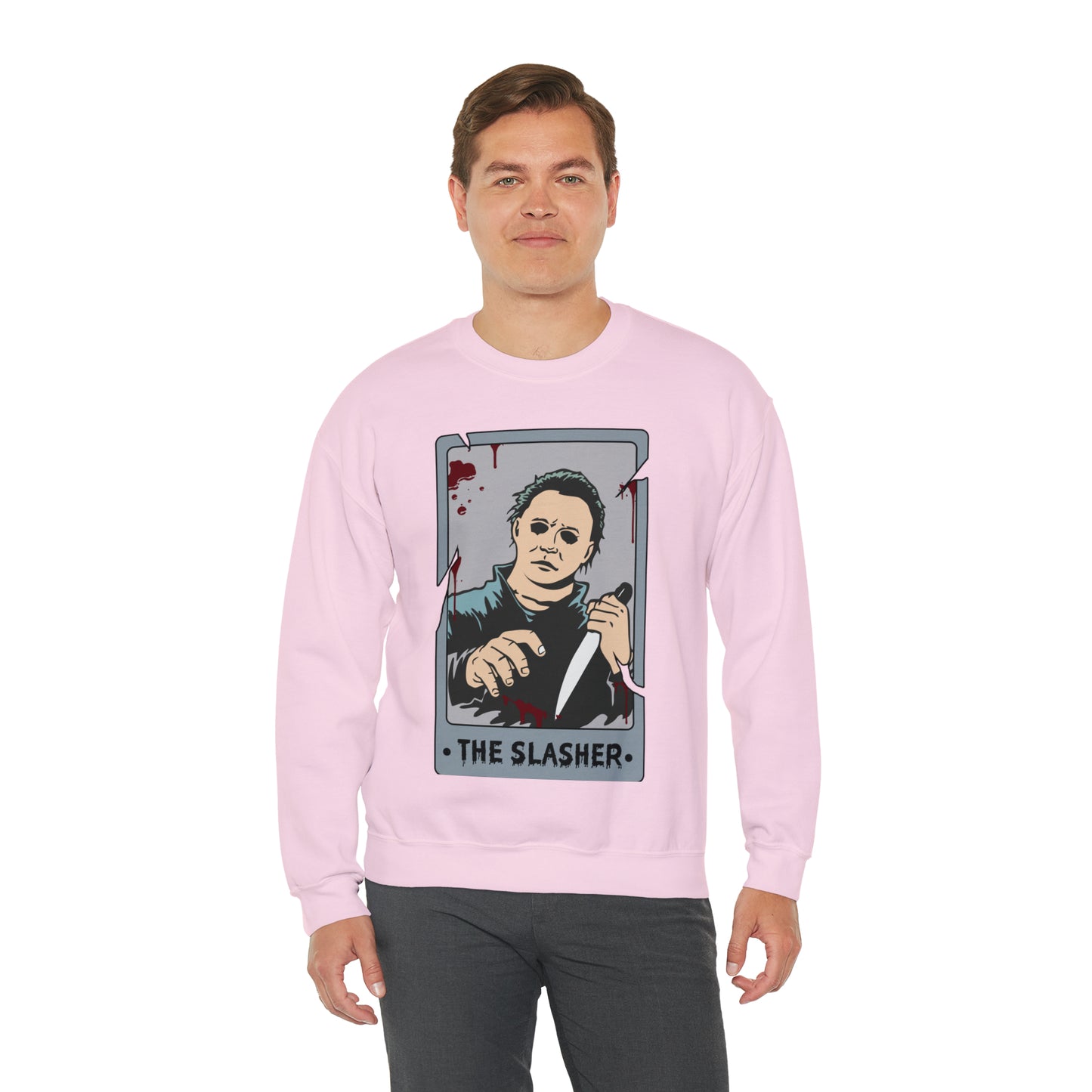 The Slasher Tarot Card Unisex Heavy Blend™ Crewneck Sweatshirt