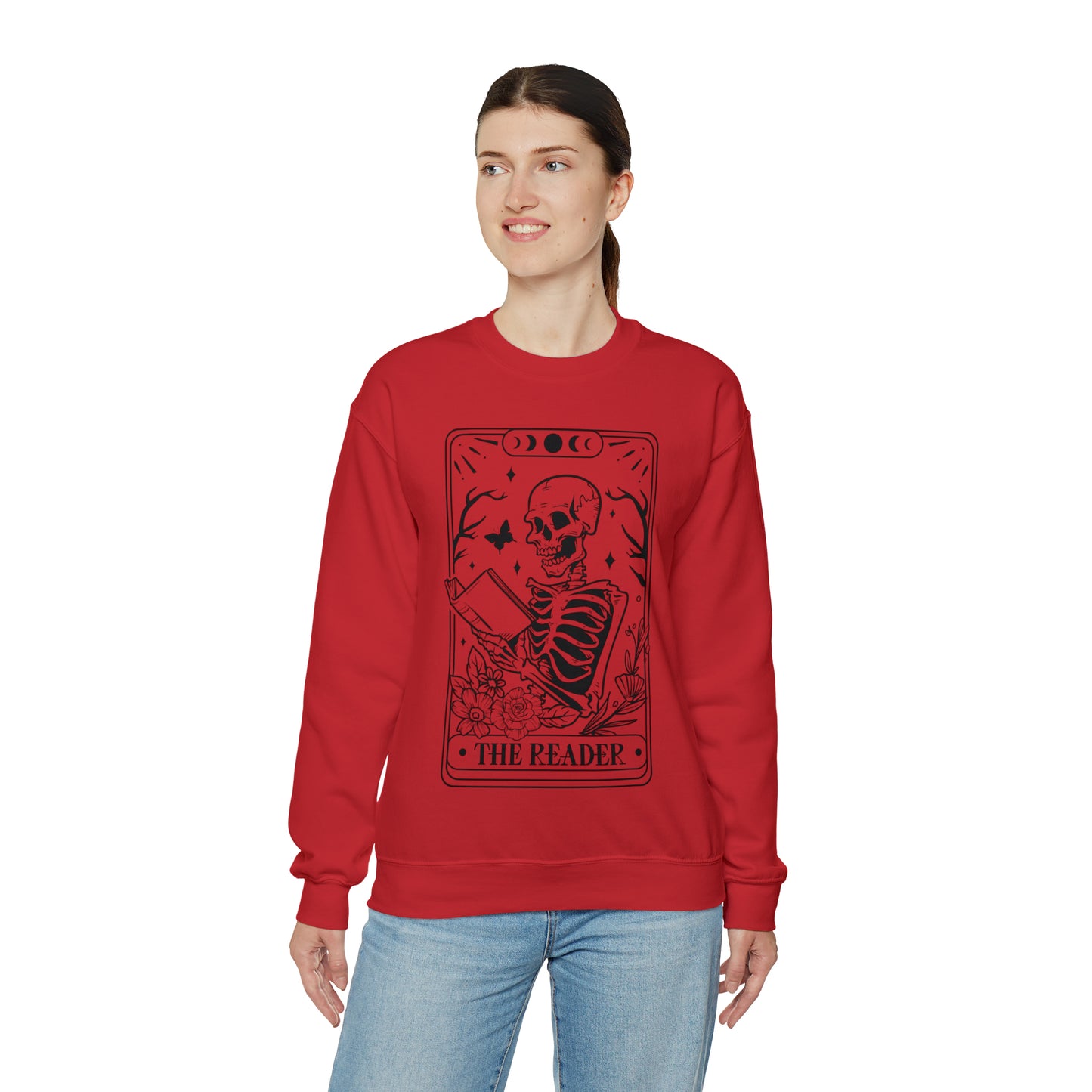 The Reader Tarot Card Unisex Heavy Blend™ Crewneck Sweatshirt