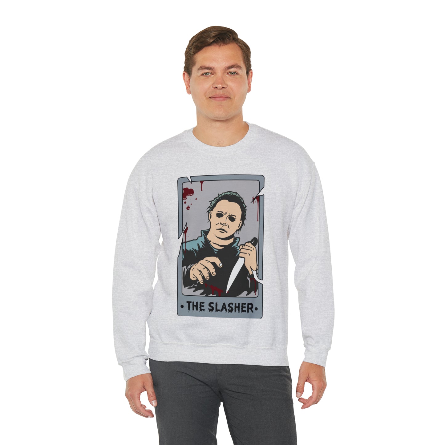 The Slasher Tarot Card Unisex Heavy Blend™ Crewneck Sweatshirt