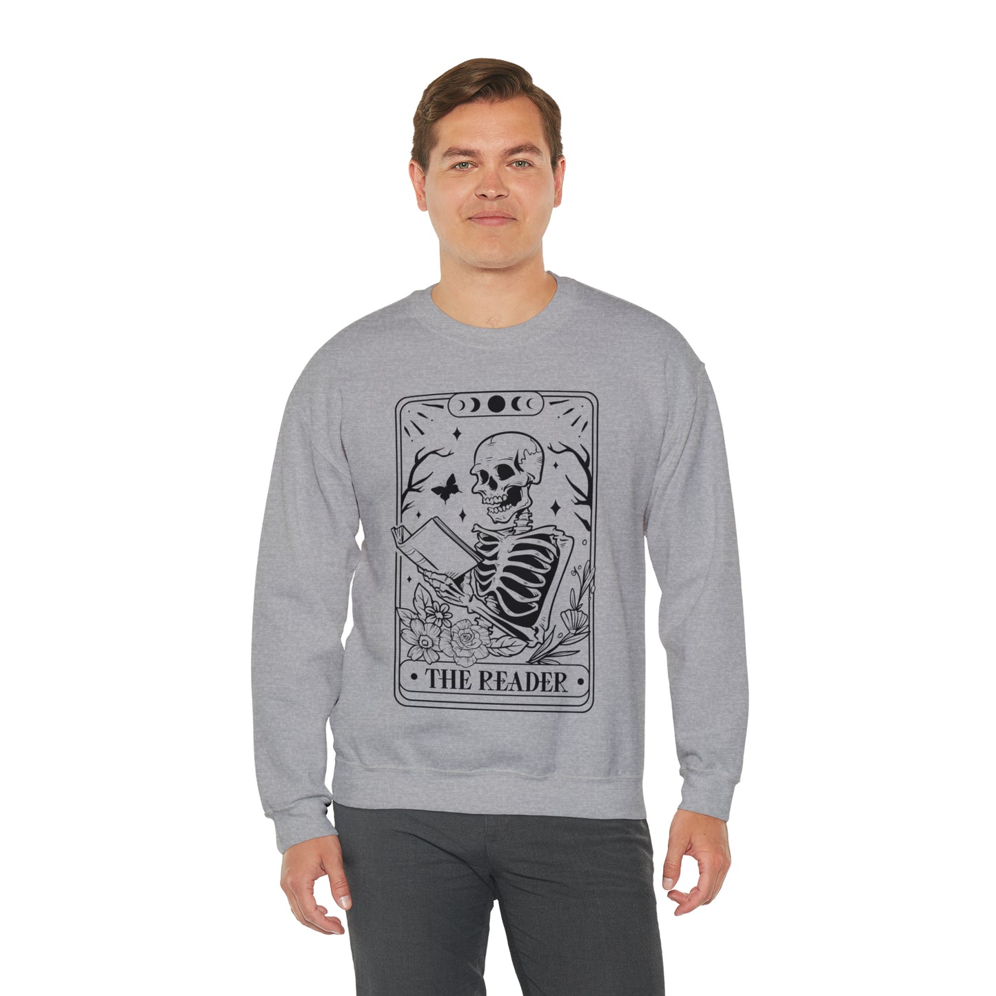 The Reader Tarot Card Unisex Heavy Blend™ Crewneck Sweatshirt