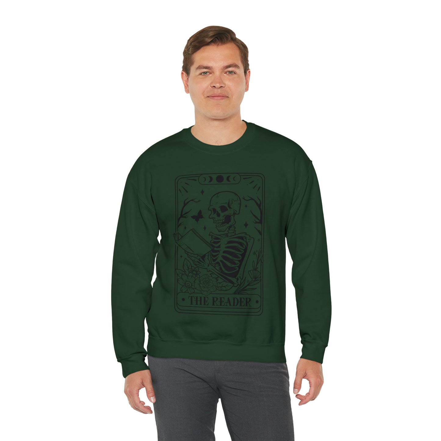 The Reader Tarot Card Unisex Heavy Blend™ Crewneck Sweatshirt