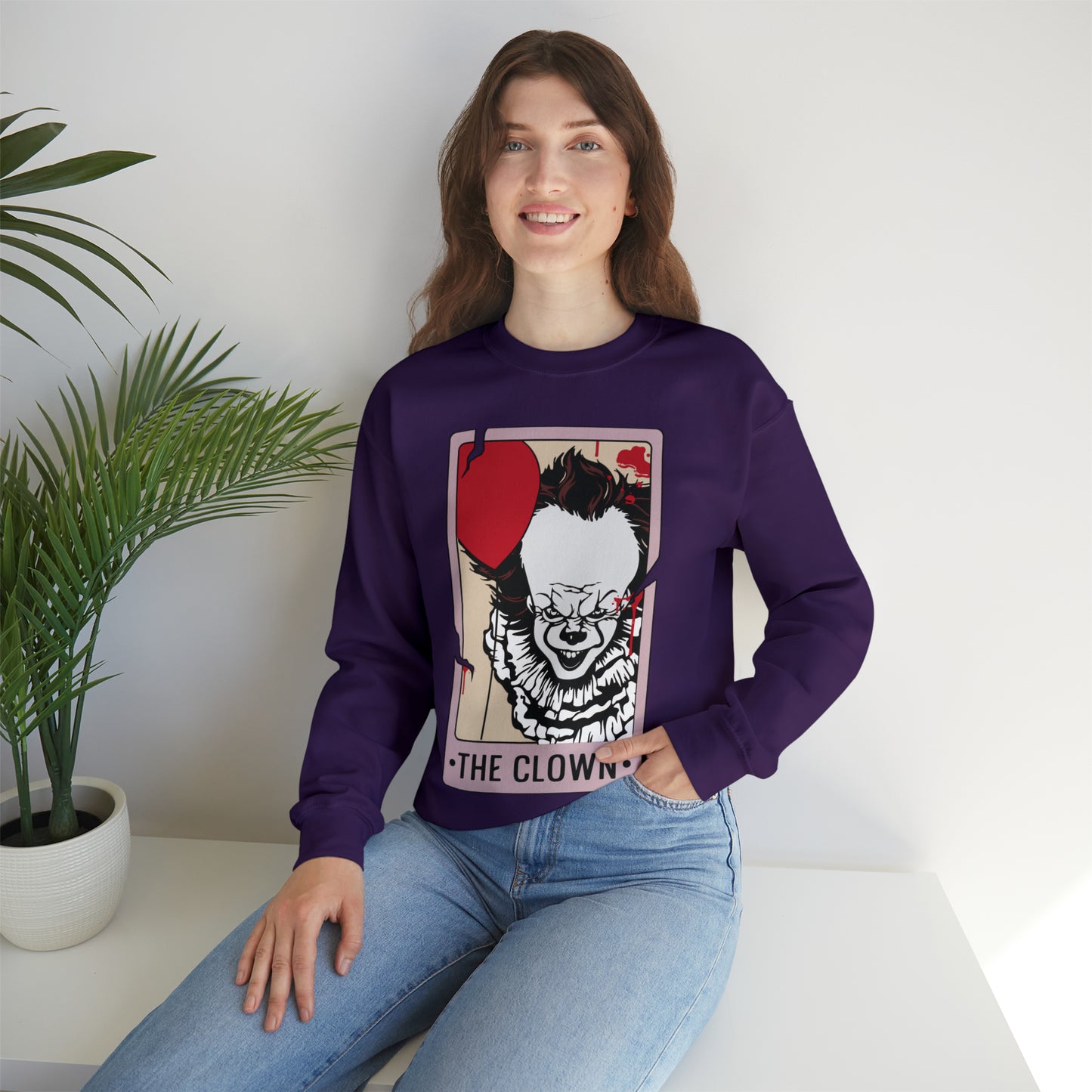The Clown Tarot Card Unisex Heavy Blend™ Crewneck Sweatshirt