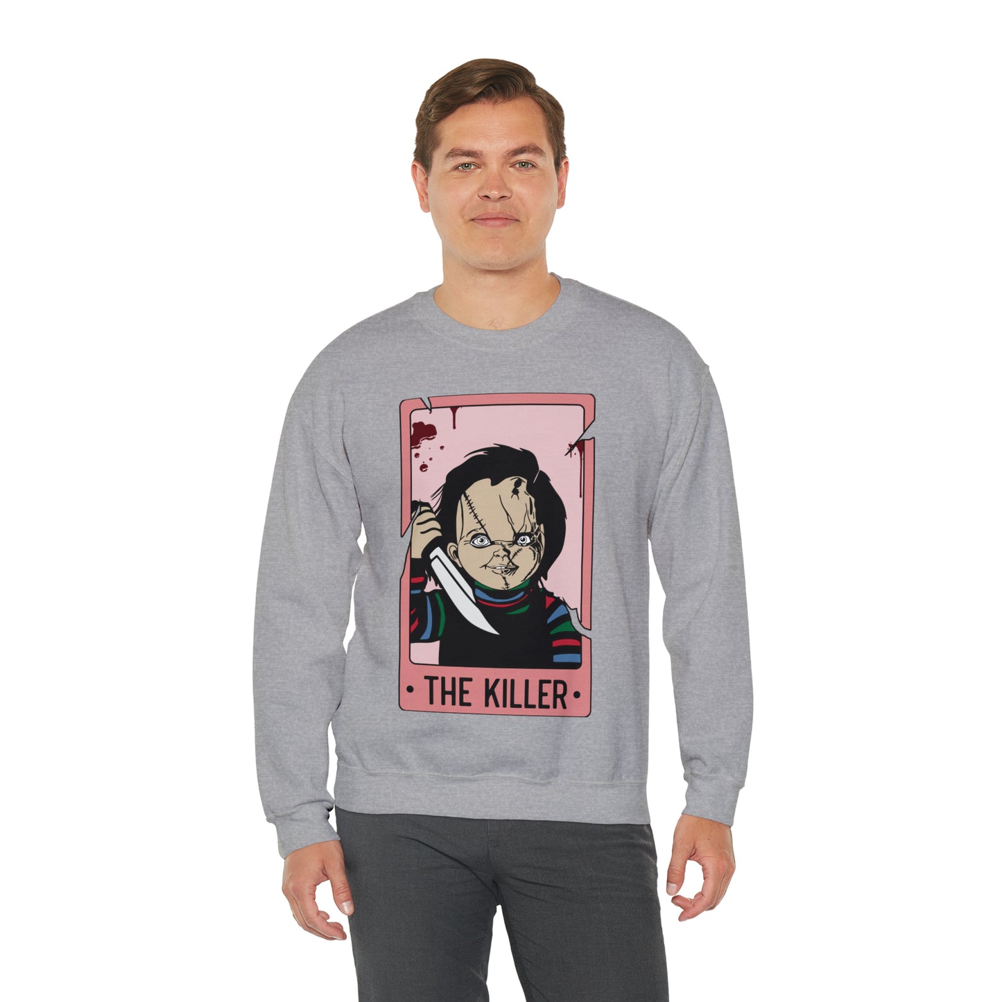 The Killer Tarot Card Unisex Heavy Blend™ Crewneck Sweatshirt