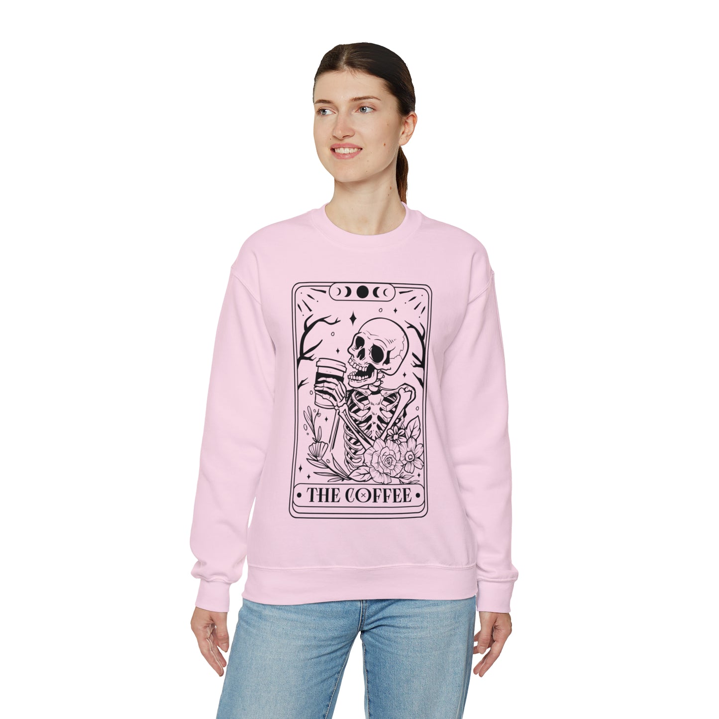 The Coffee Tarot Card Unisex Heavy Blend™ Crewneck Sweatshirt