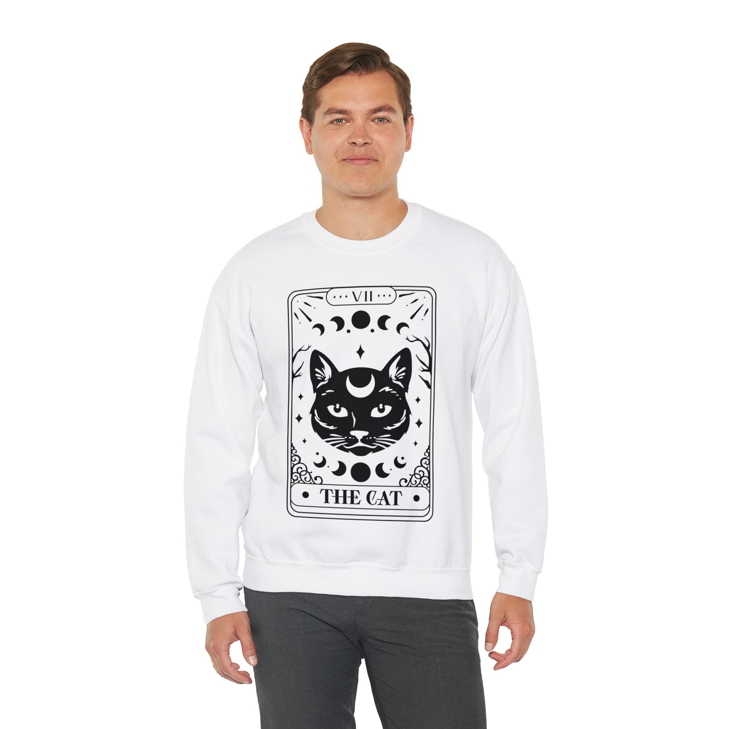 The Cat Tarot Card Unisex Heavy Blend™ Crewneck Sweatshirt