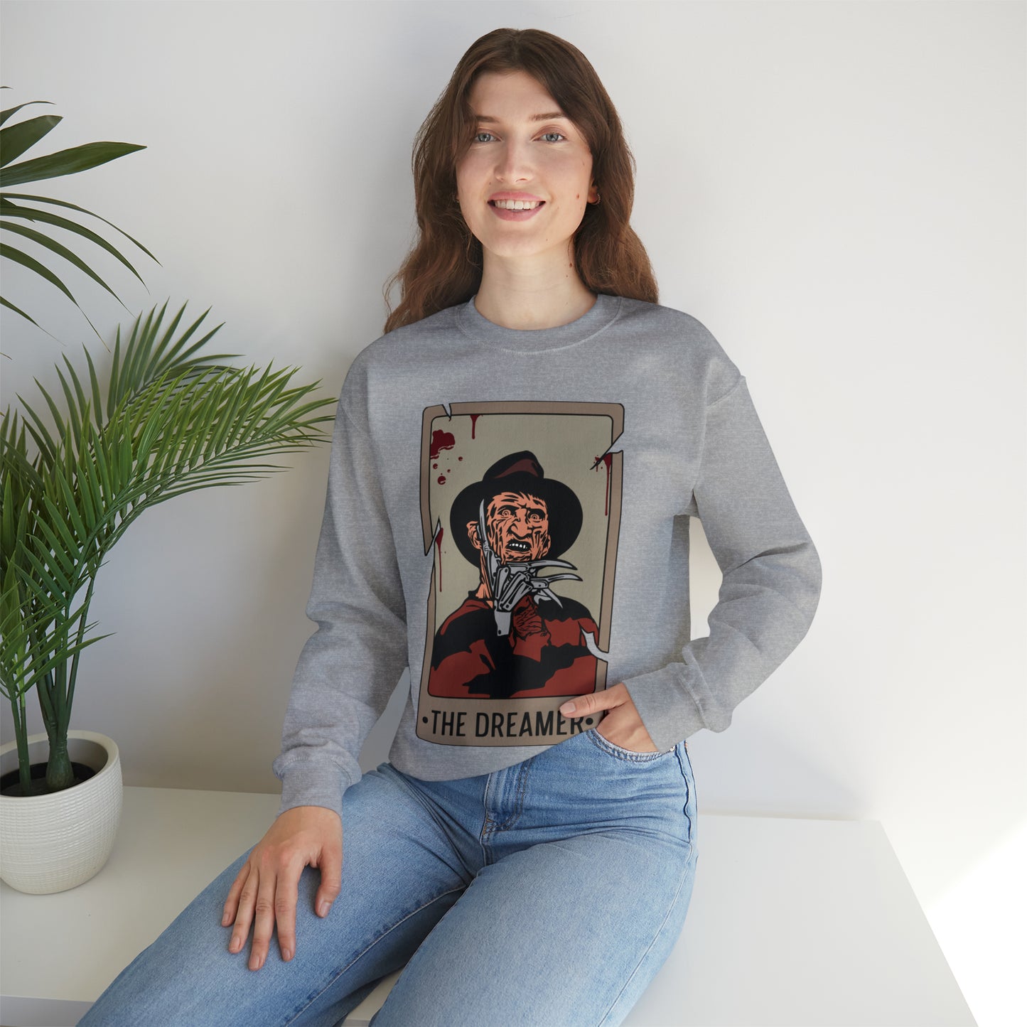 The Dreamer Tarot Card Unisex Heavy Blend™ Crewneck Sweatshirt