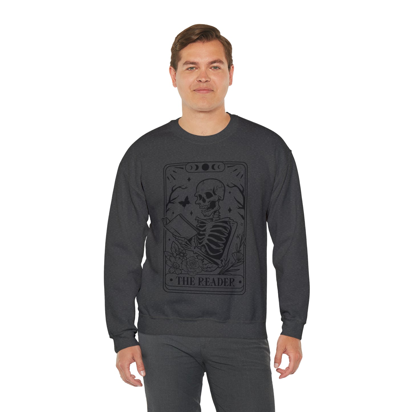 The Reader Tarot Card Unisex Heavy Blend™ Crewneck Sweatshirt