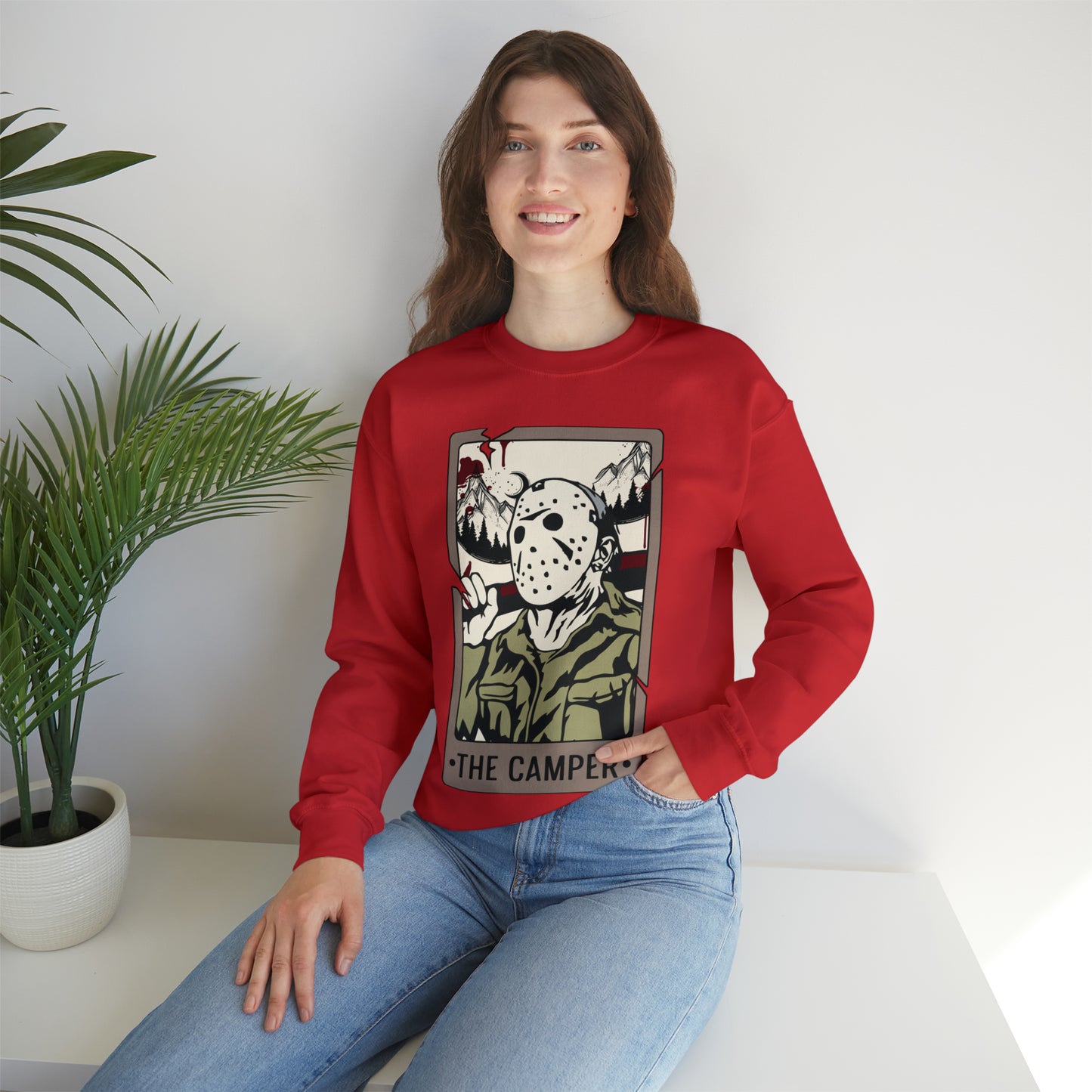 The Camper Tarot Card Unisex Heavy Blend™ Crewneck Sweatshirt