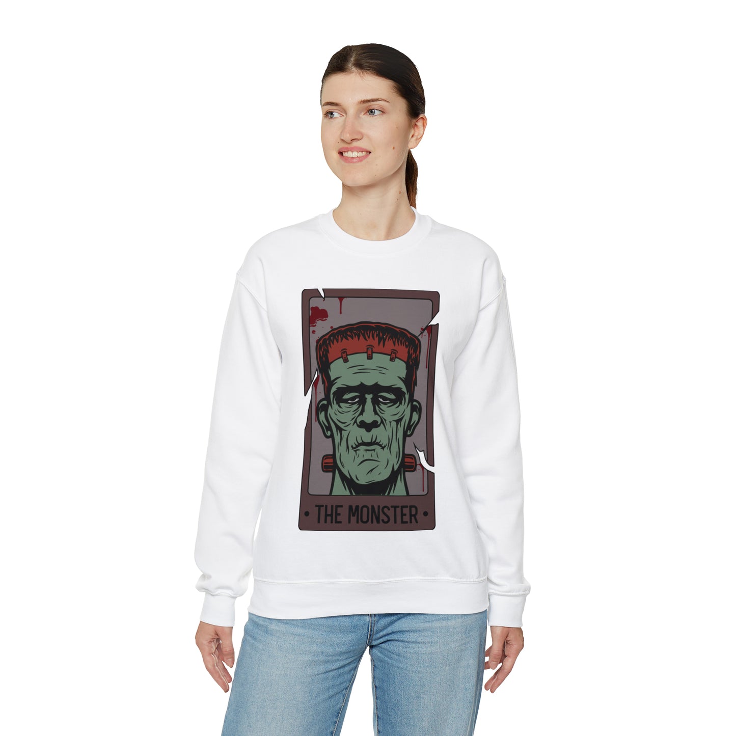 The Monster Tarot Card Unisex Heavy Blend™ Crewneck Sweatshirt