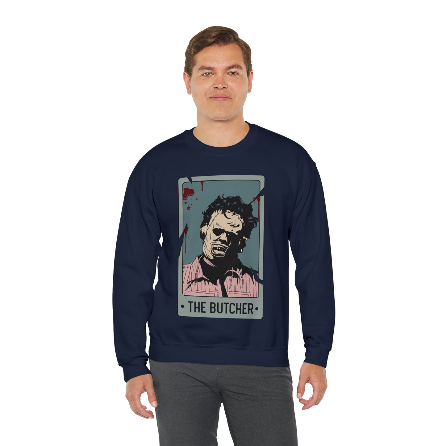 The Butcher Tarot Card Unisex Heavy Blend™ Crewneck Sweatshirt