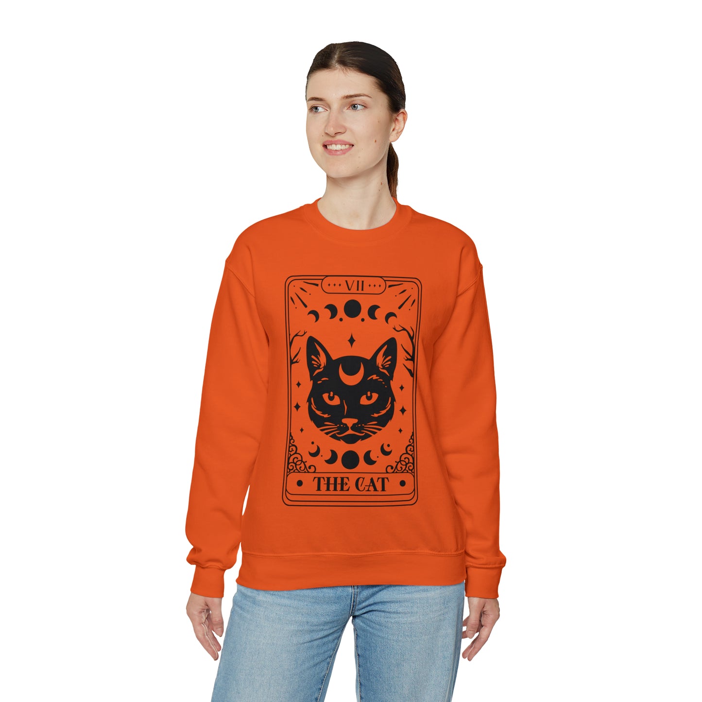The Cat Tarot Card Unisex Heavy Blend™ Crewneck Sweatshirt