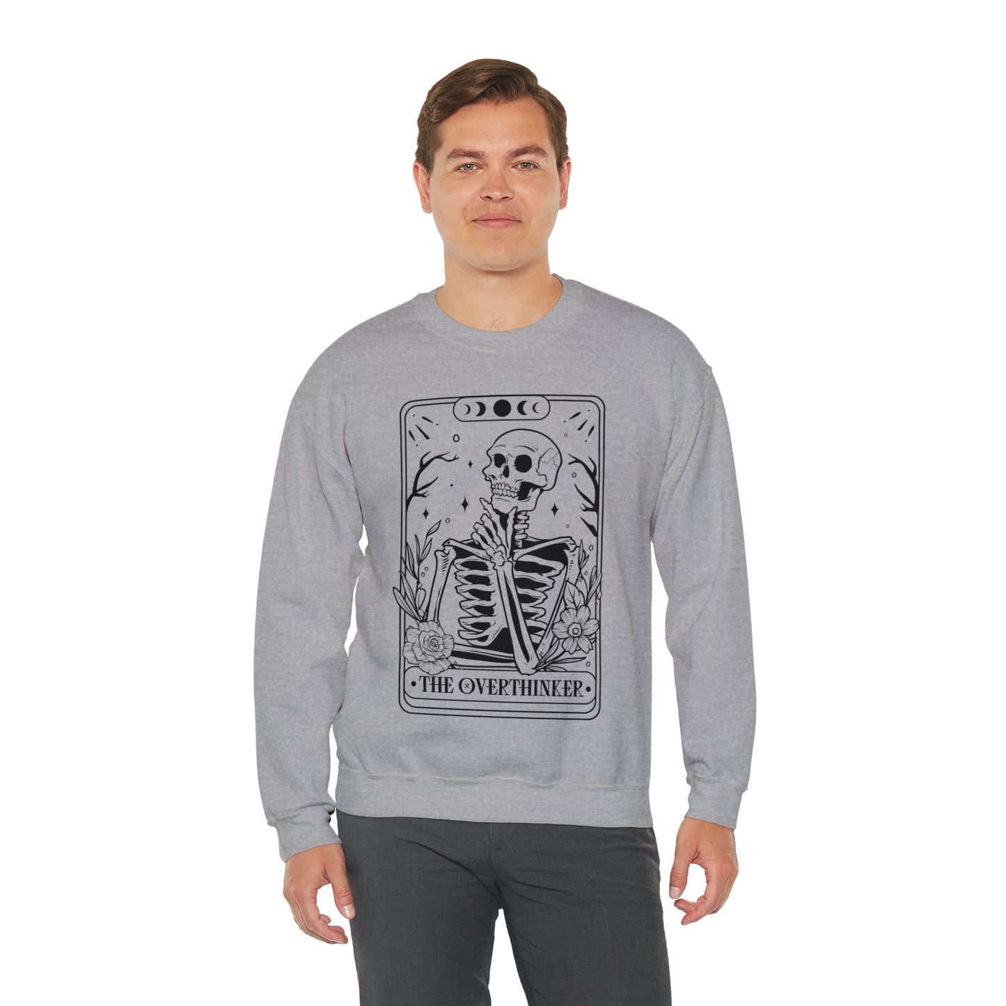 The Overthinker Tarot Card Unisex Heavy Blend™ Crewneck Sweatshirt