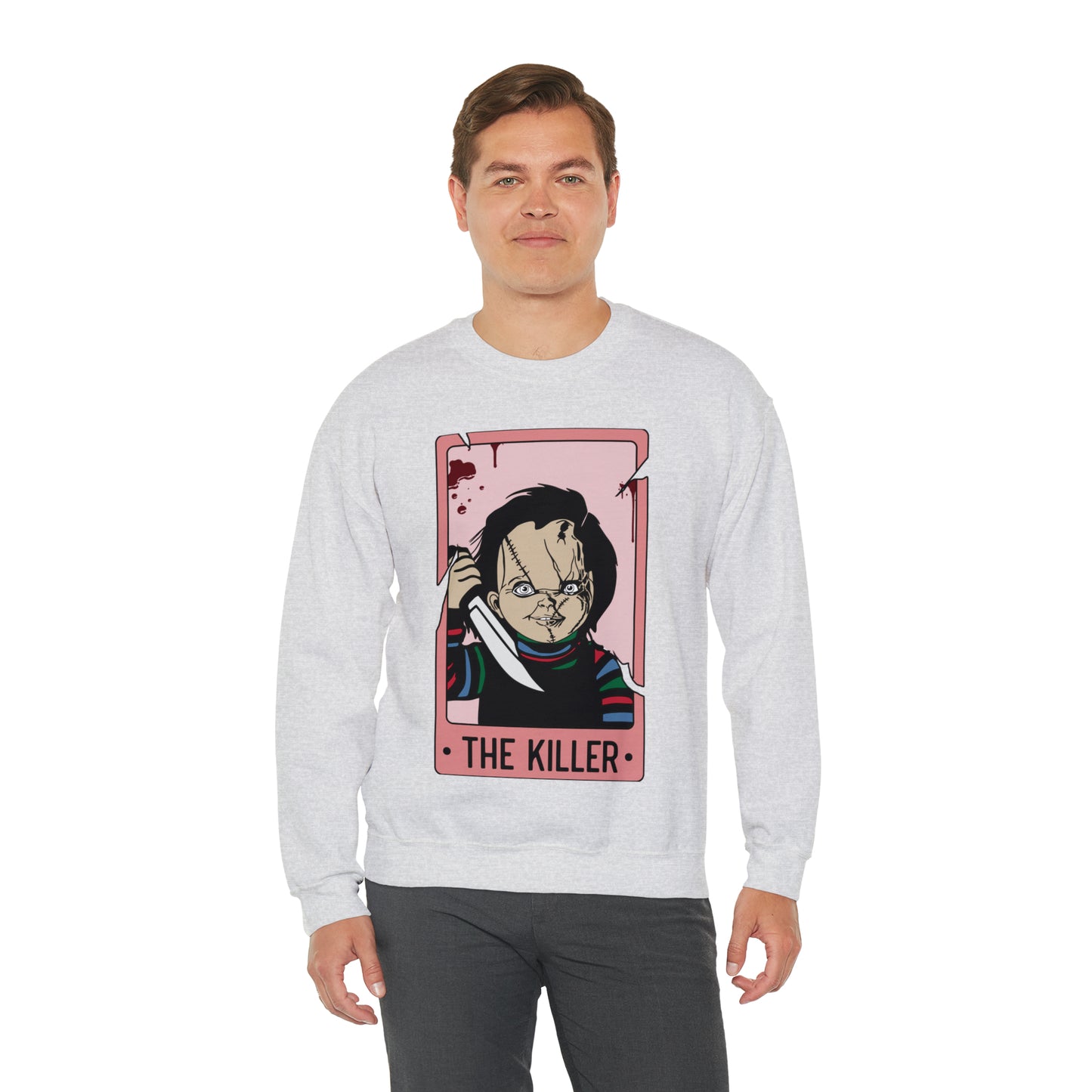 The Killer Tarot Card Unisex Heavy Blend™ Crewneck Sweatshirt