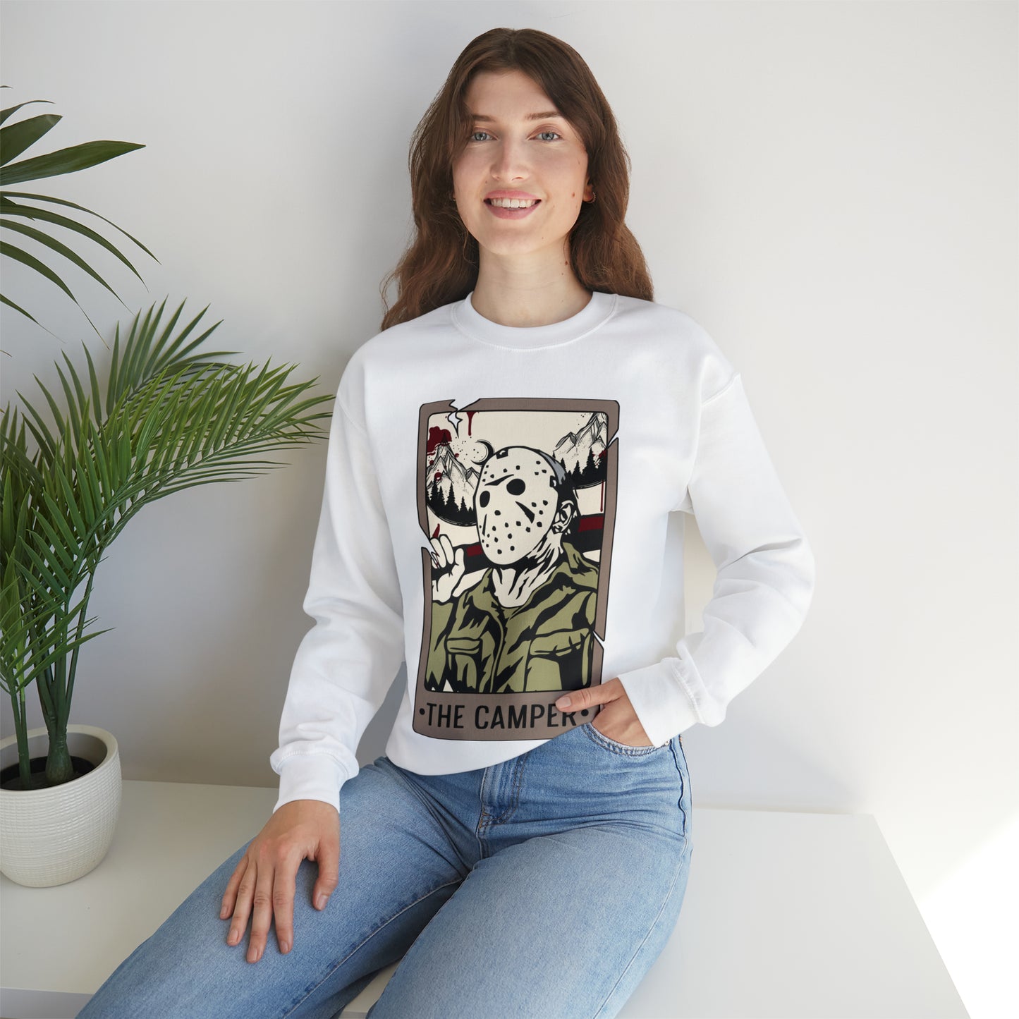 The Camper Tarot Card Unisex Heavy Blend™ Crewneck Sweatshirt