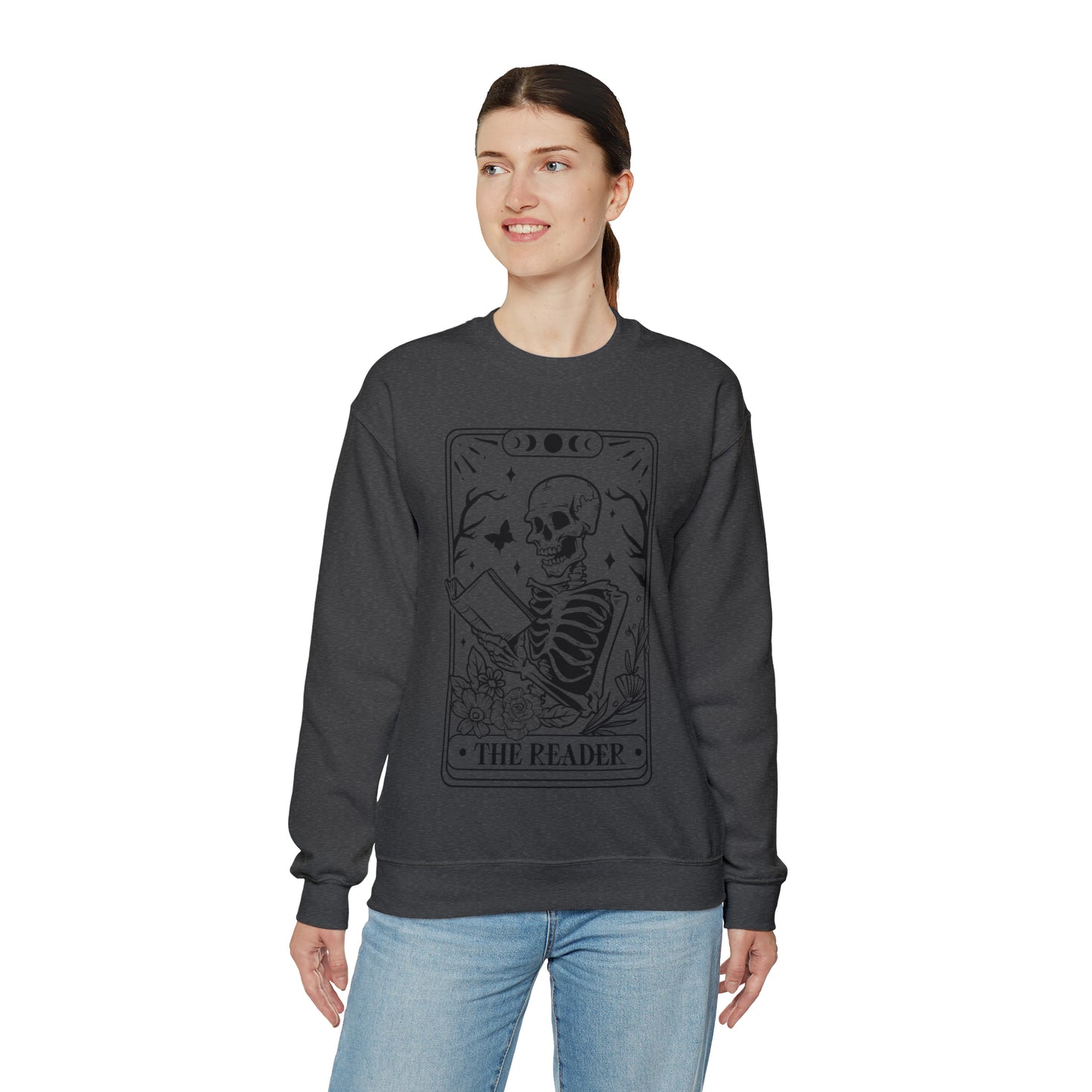 The Reader Tarot Card Unisex Heavy Blend™ Crewneck Sweatshirt