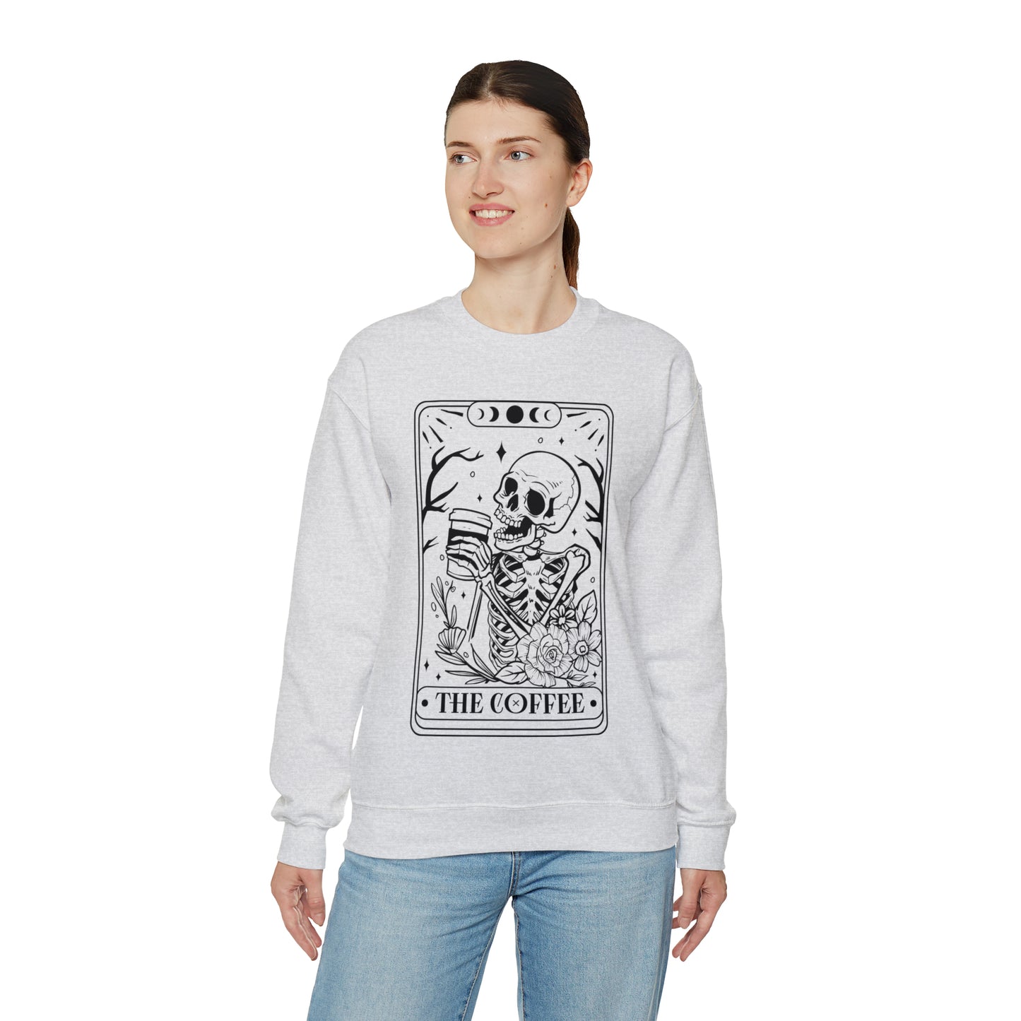 The Coffee Tarot Card Unisex Heavy Blend™ Crewneck Sweatshirt