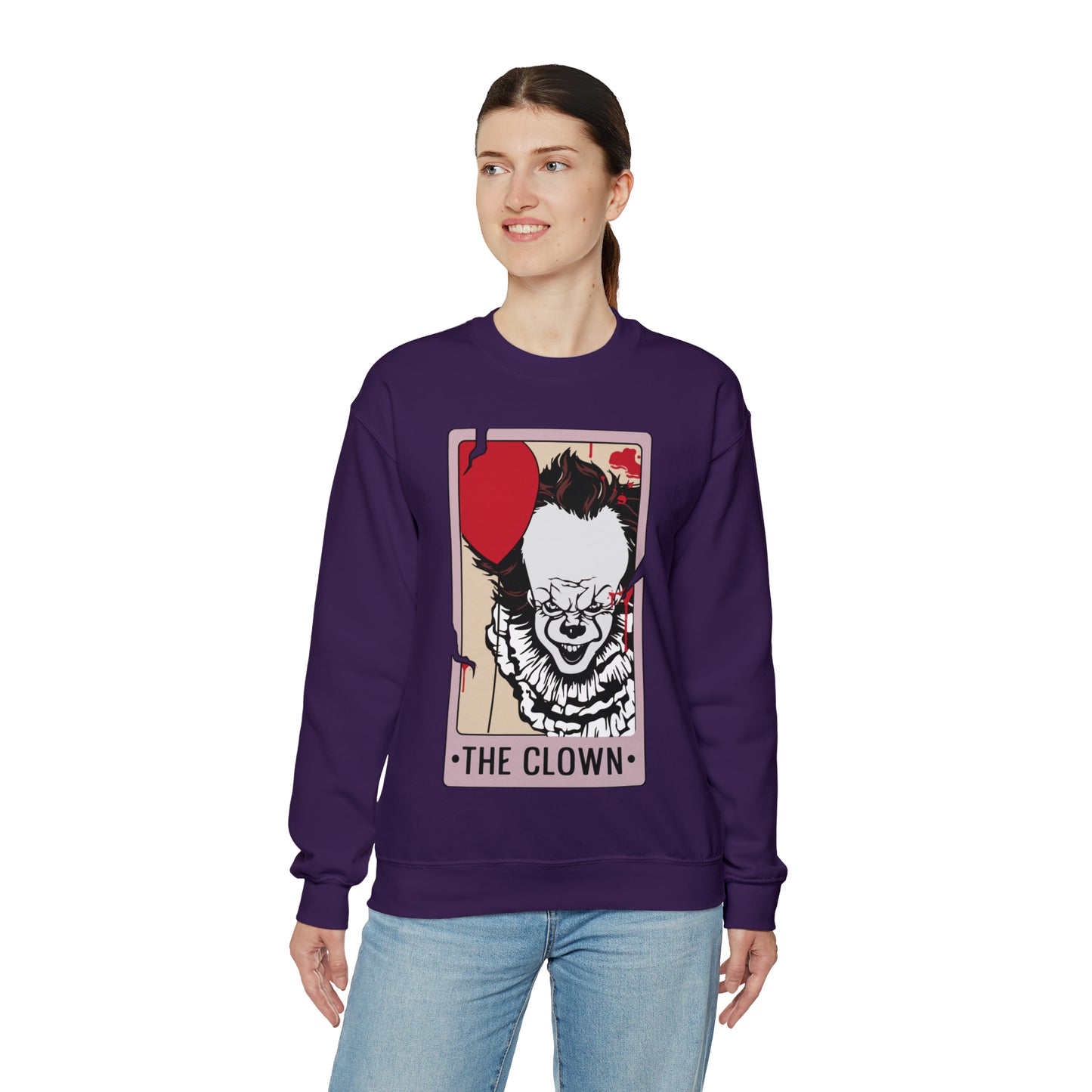 The Clown Tarot Card Unisex Heavy Blend™ Crewneck Sweatshirt
