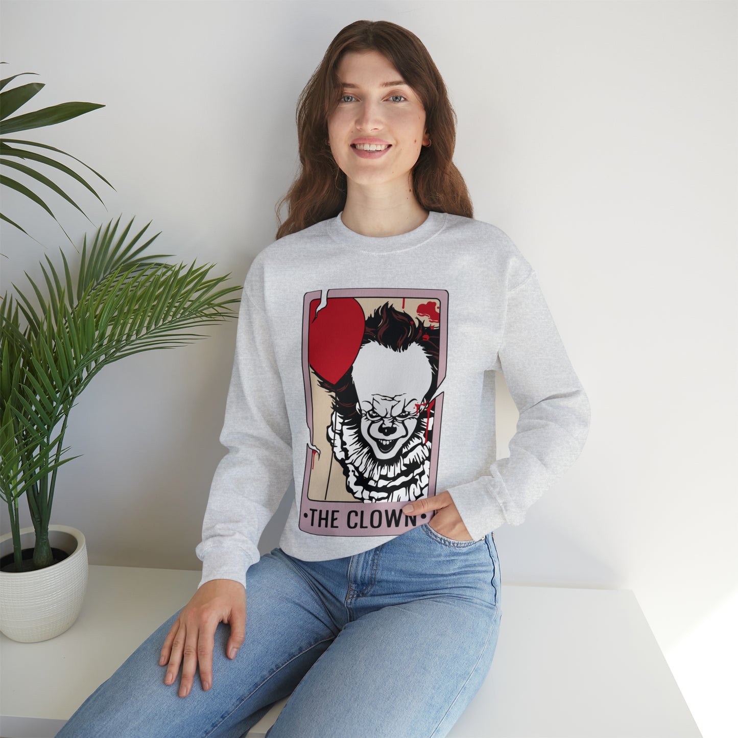 The Clown Tarot Card Unisex Heavy Blend™ Crewneck Sweatshirt