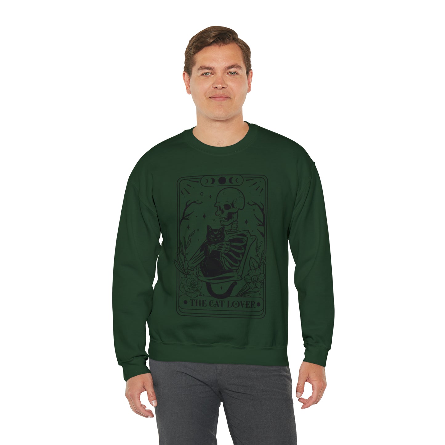 The Cat Lover Tarot Card Unisex Heavy Blend™ Crewneck Sweatshirt