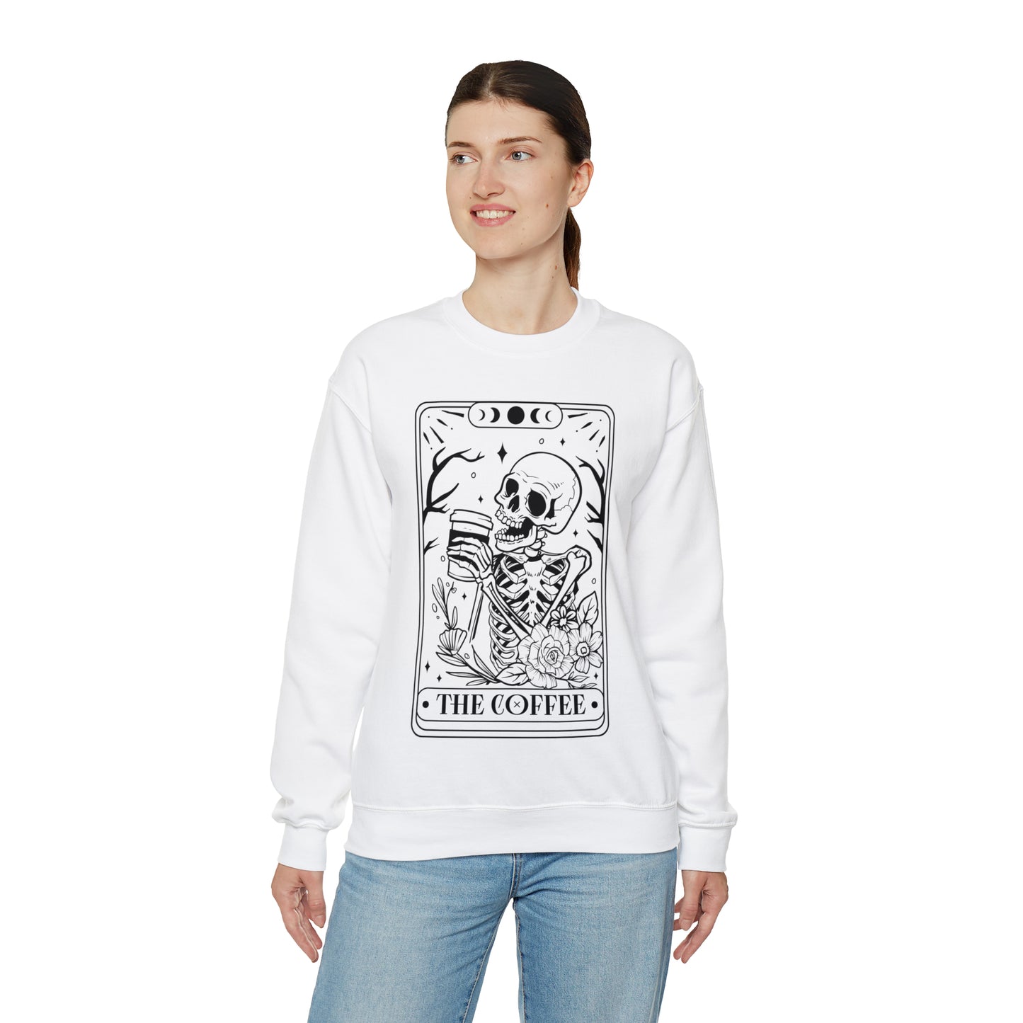 The Coffee Tarot Card Unisex Heavy Blend™ Crewneck Sweatshirt
