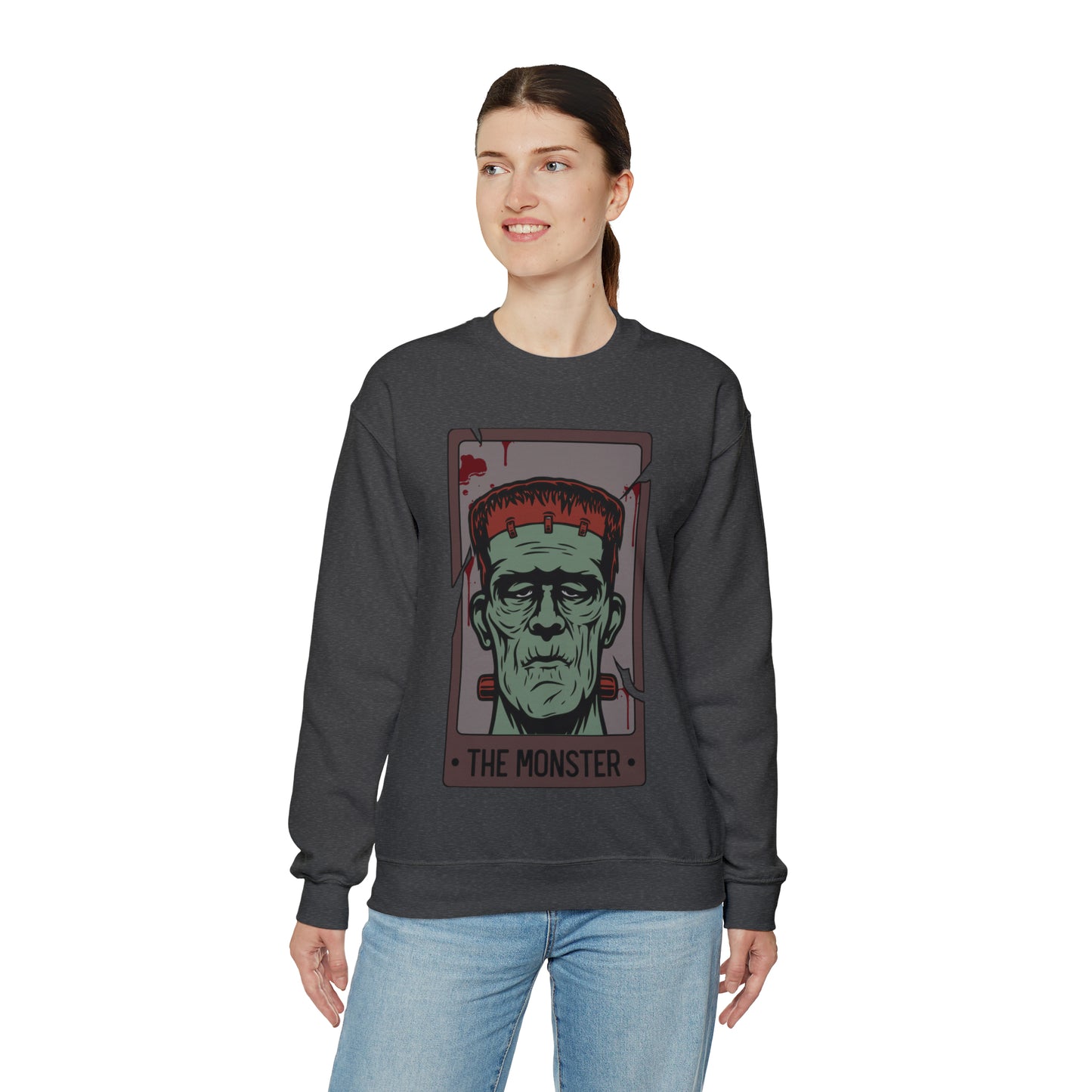 The Monster Tarot Card Unisex Heavy Blend™ Crewneck Sweatshirt