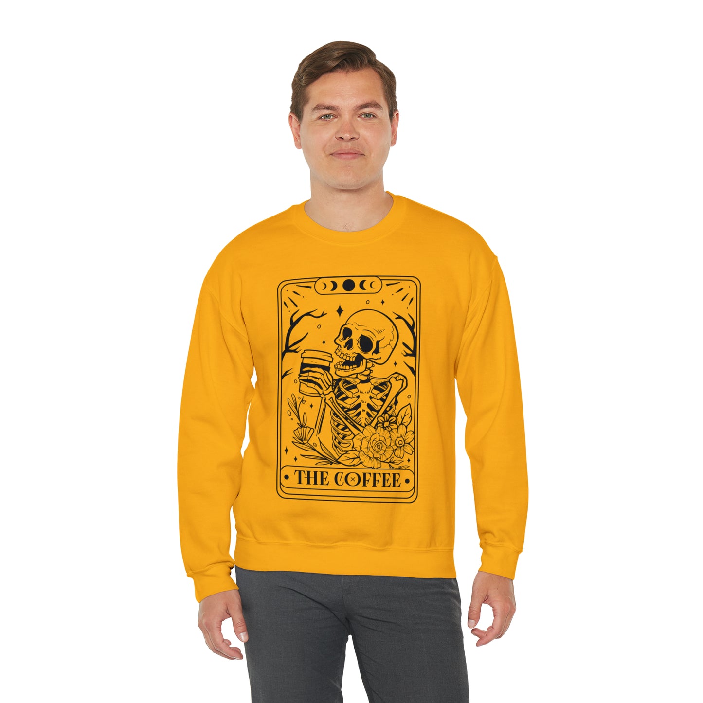 The Coffee Tarot Card Unisex Heavy Blend™ Crewneck Sweatshirt