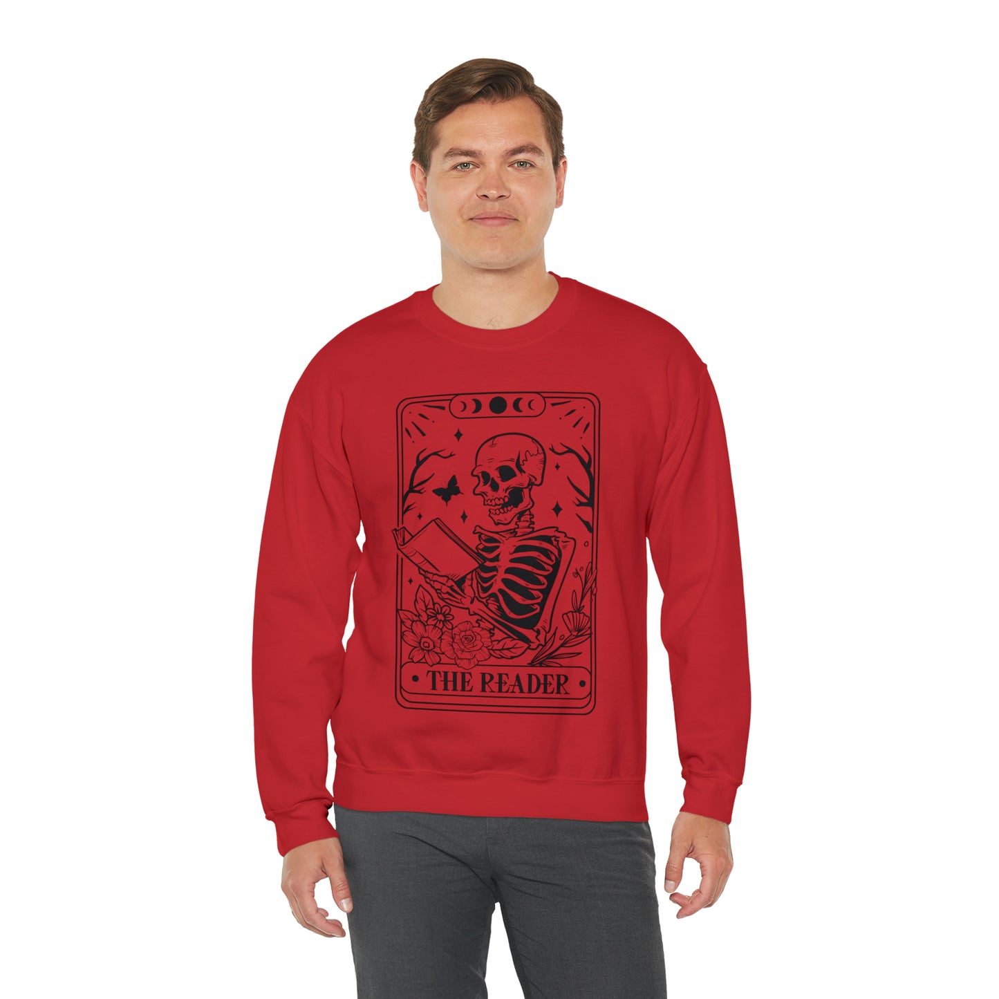 The Reader Tarot Card Unisex Heavy Blend™ Crewneck Sweatshirt