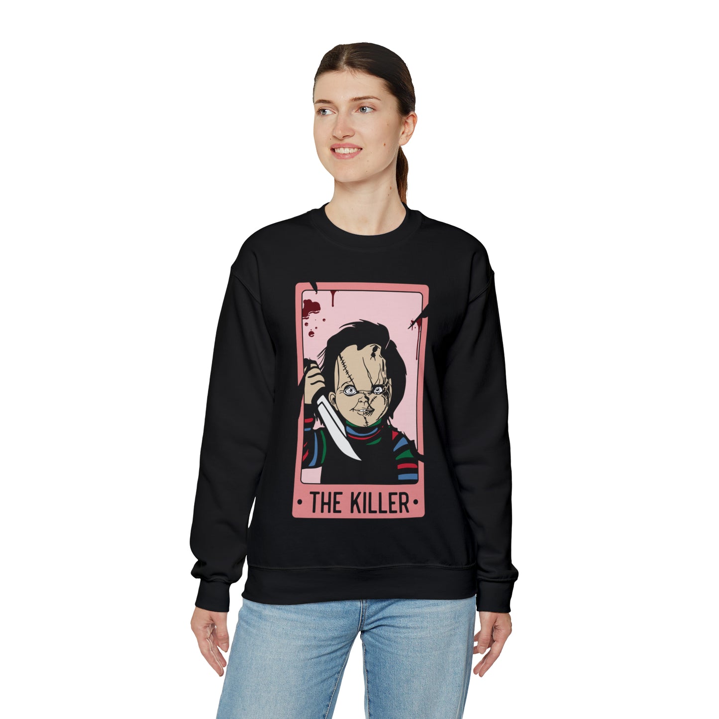 The Killer Tarot Card Unisex Heavy Blend™ Crewneck Sweatshirt