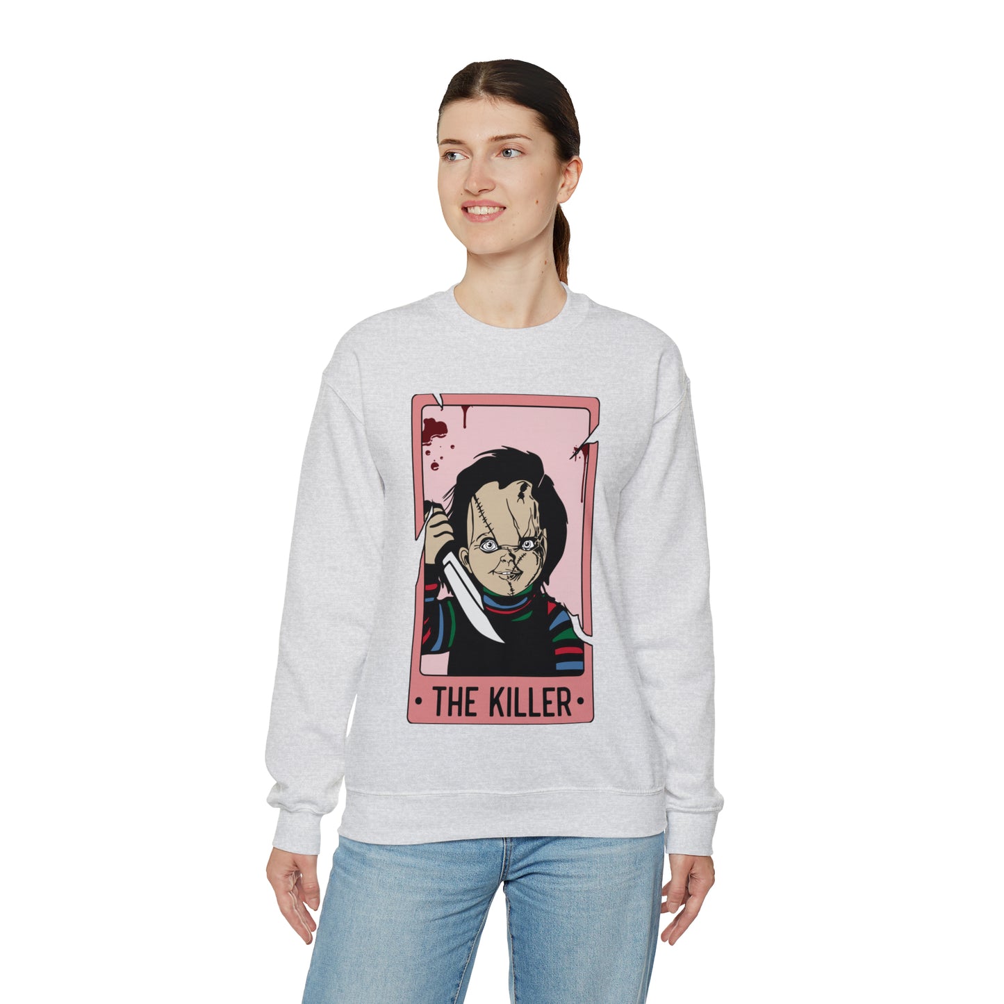 The Killer Tarot Card Unisex Heavy Blend™ Crewneck Sweatshirt