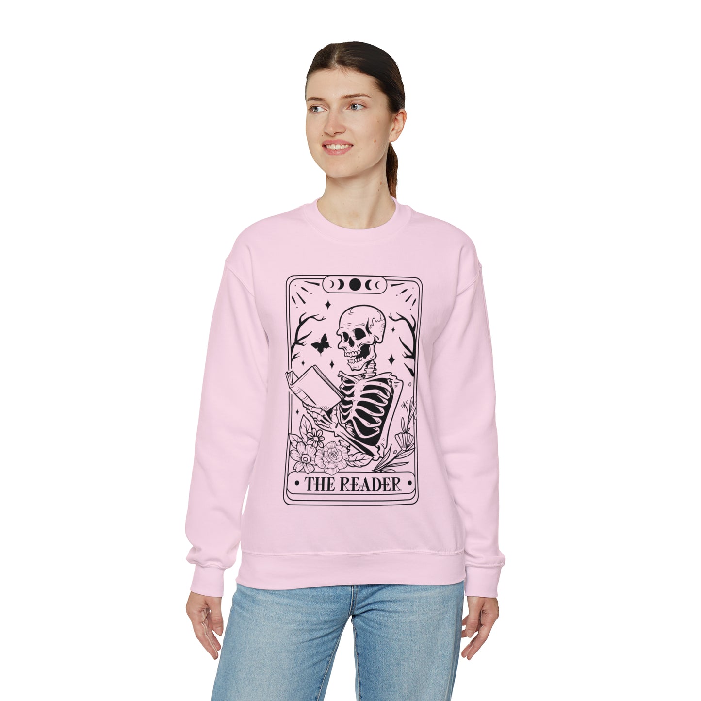 The Reader Tarot Card Unisex Heavy Blend™ Crewneck Sweatshirt