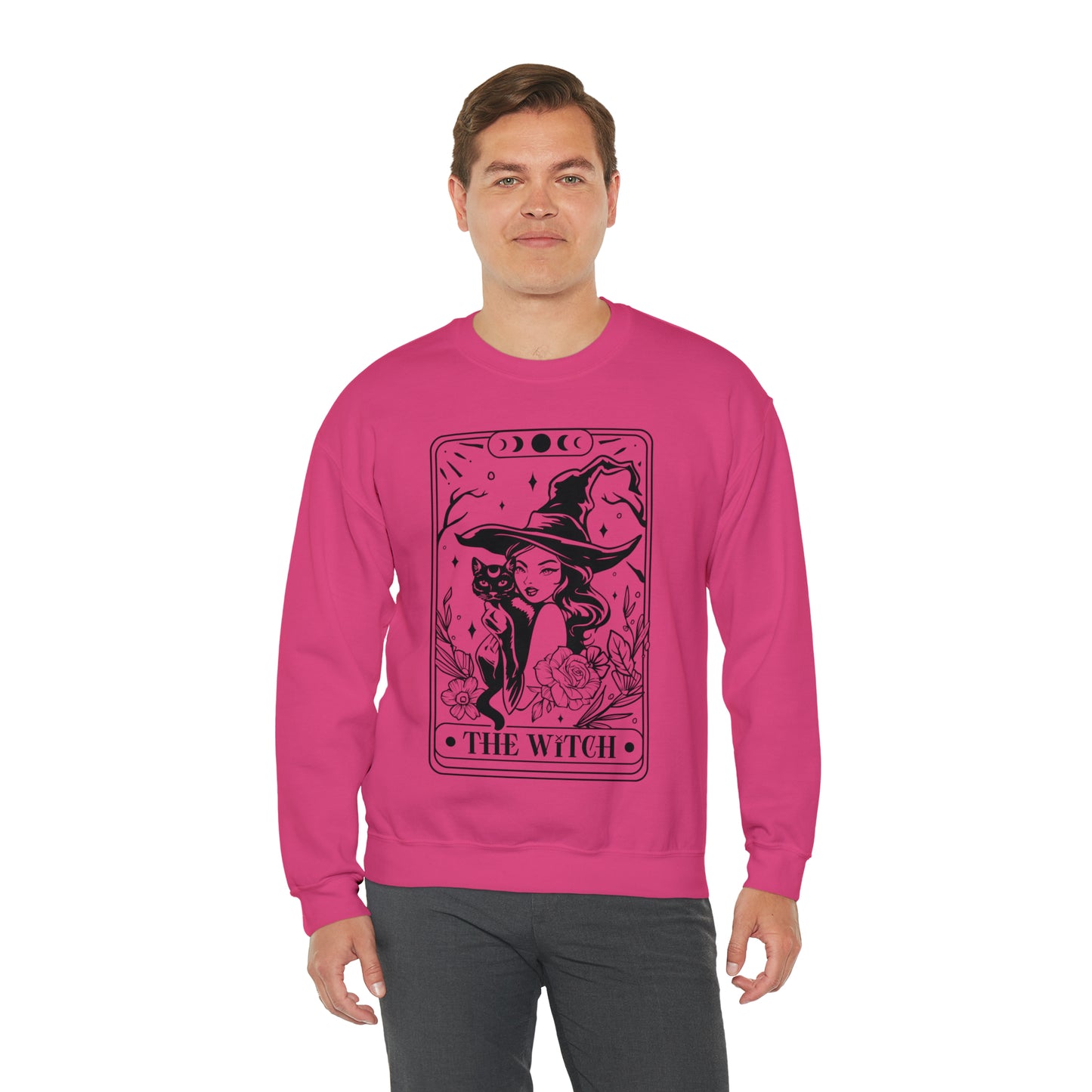 The Witch Tarot Card Unisex Heavy Blend™ Crewneck Sweatshirt