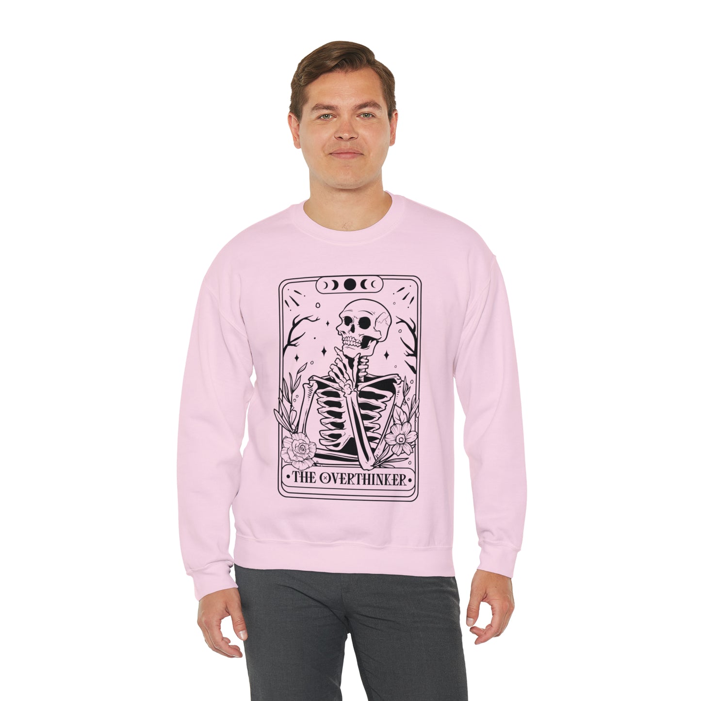 The Overthinker Tarot Card Unisex Heavy Blend™ Crewneck Sweatshirt