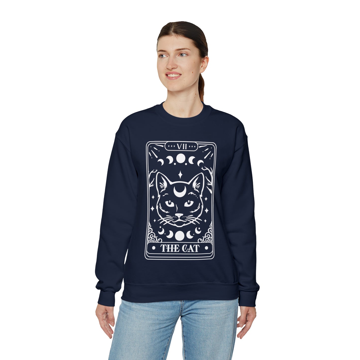 The Cat Tarot Card Unisex Heavy Blend™ Crewneck Sweatshirt