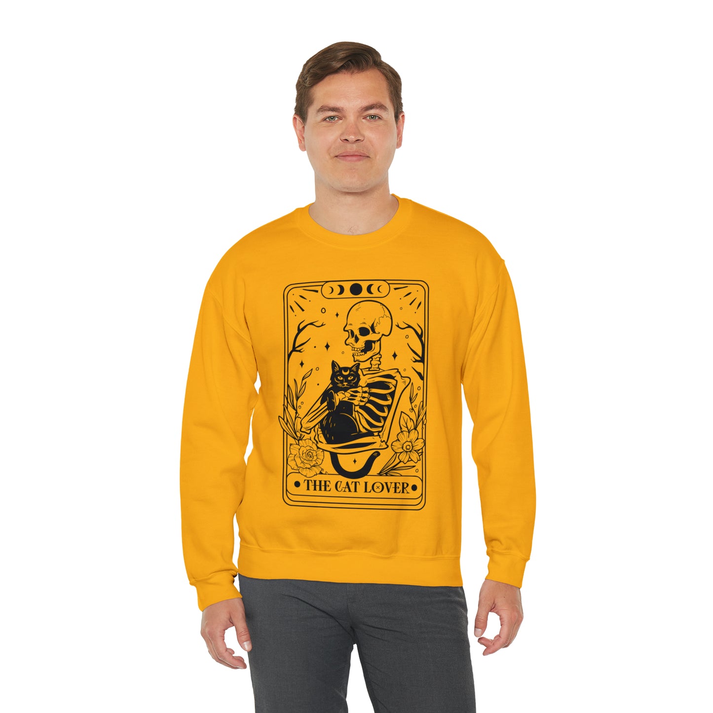 The Cat Lover Tarot Card Unisex Heavy Blend™ Crewneck Sweatshirt