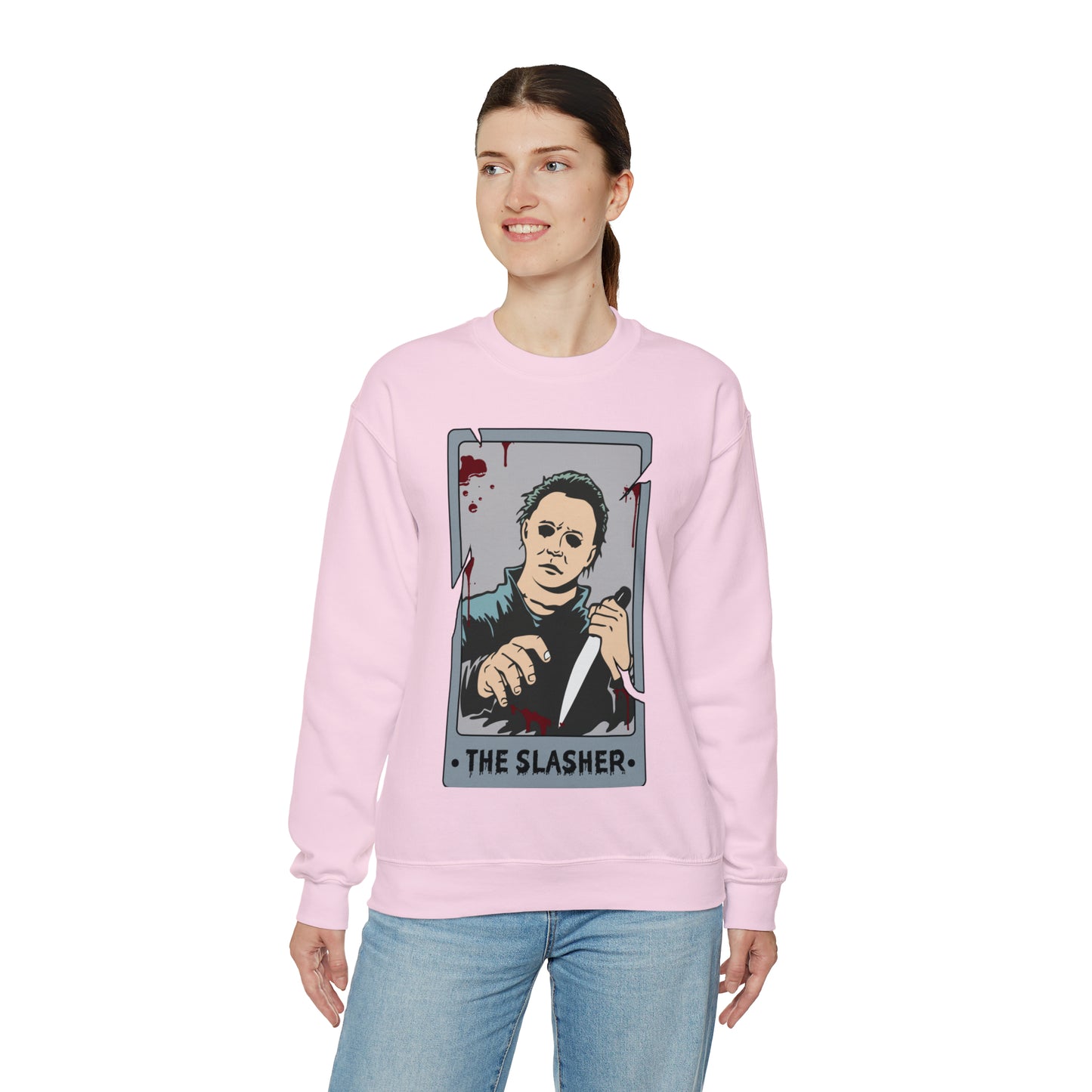 The Slasher Tarot Card Unisex Heavy Blend™ Crewneck Sweatshirt