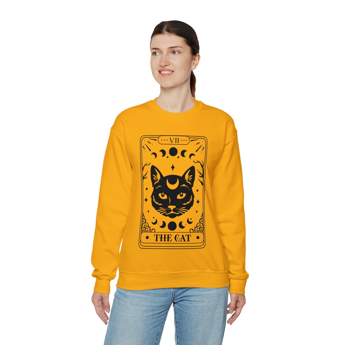 The Cat Tarot Card Unisex Heavy Blend™ Crewneck Sweatshirt