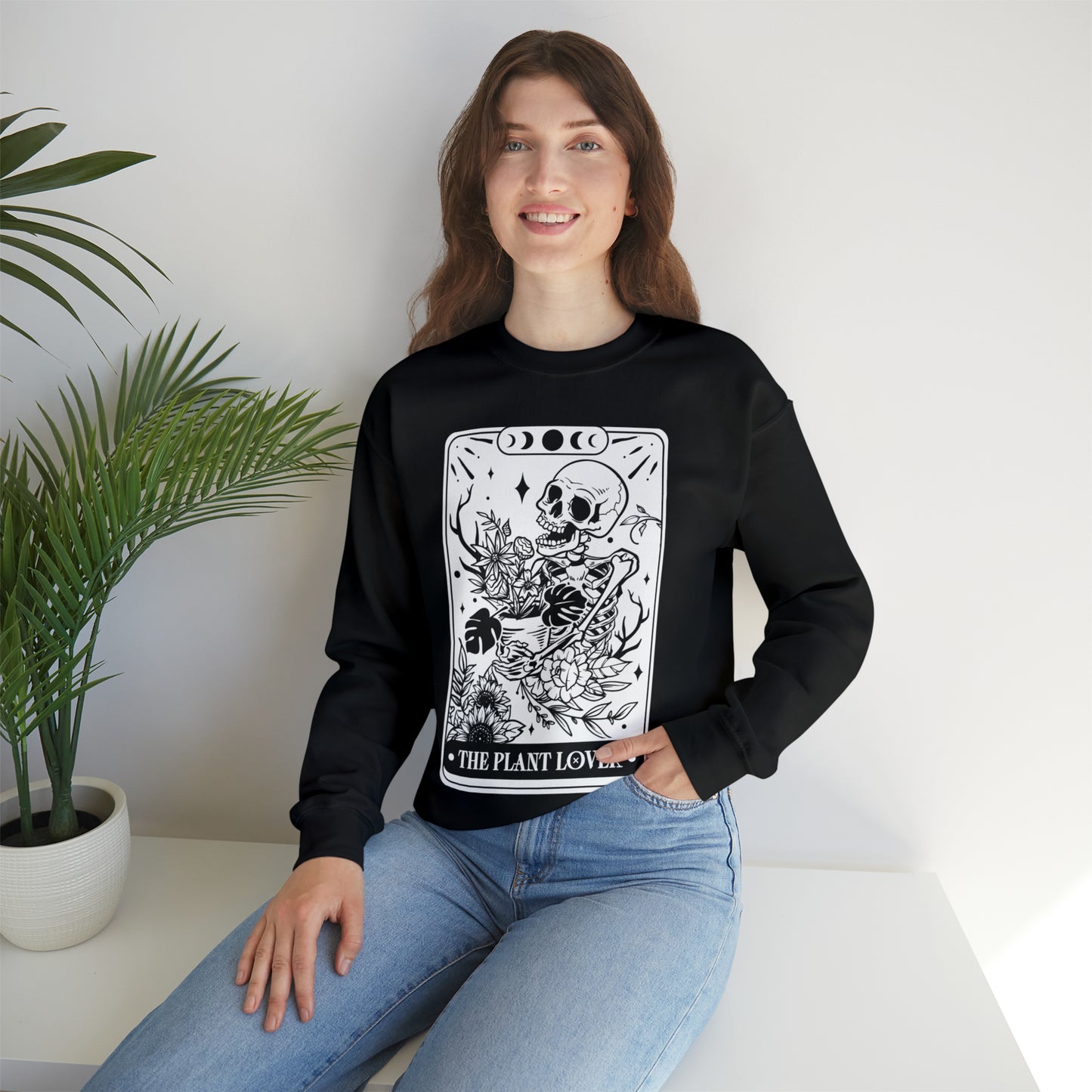 The Plant Lover Tarot Card Unisex Heavy Blend™ Crewneck Sweatshirt