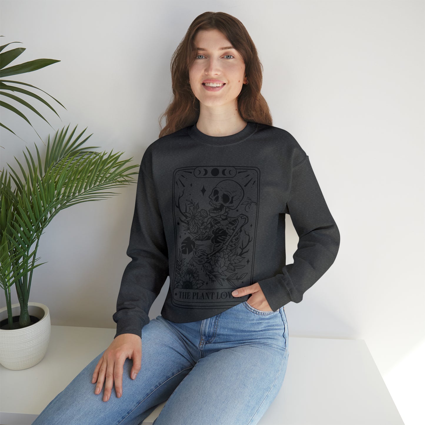 The Plant Lover Tarot Card Unisex Heavy Blend™ Crewneck Sweatshirt