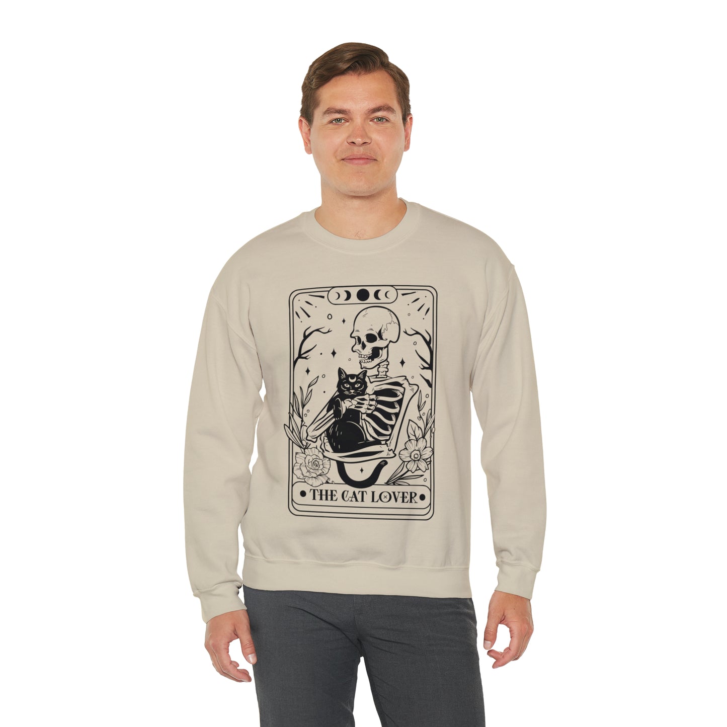 The Cat Lover Tarot Card Unisex Heavy Blend™ Crewneck Sweatshirt