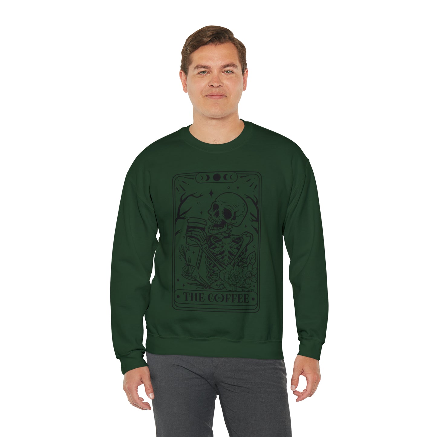 The Coffee Tarot Card Unisex Heavy Blend™ Crewneck Sweatshirt