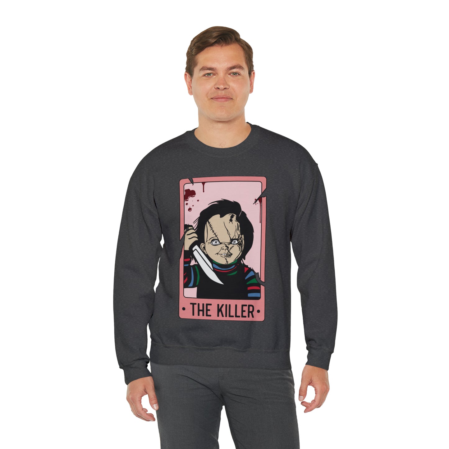 The Killer Tarot Card Unisex Heavy Blend™ Crewneck Sweatshirt