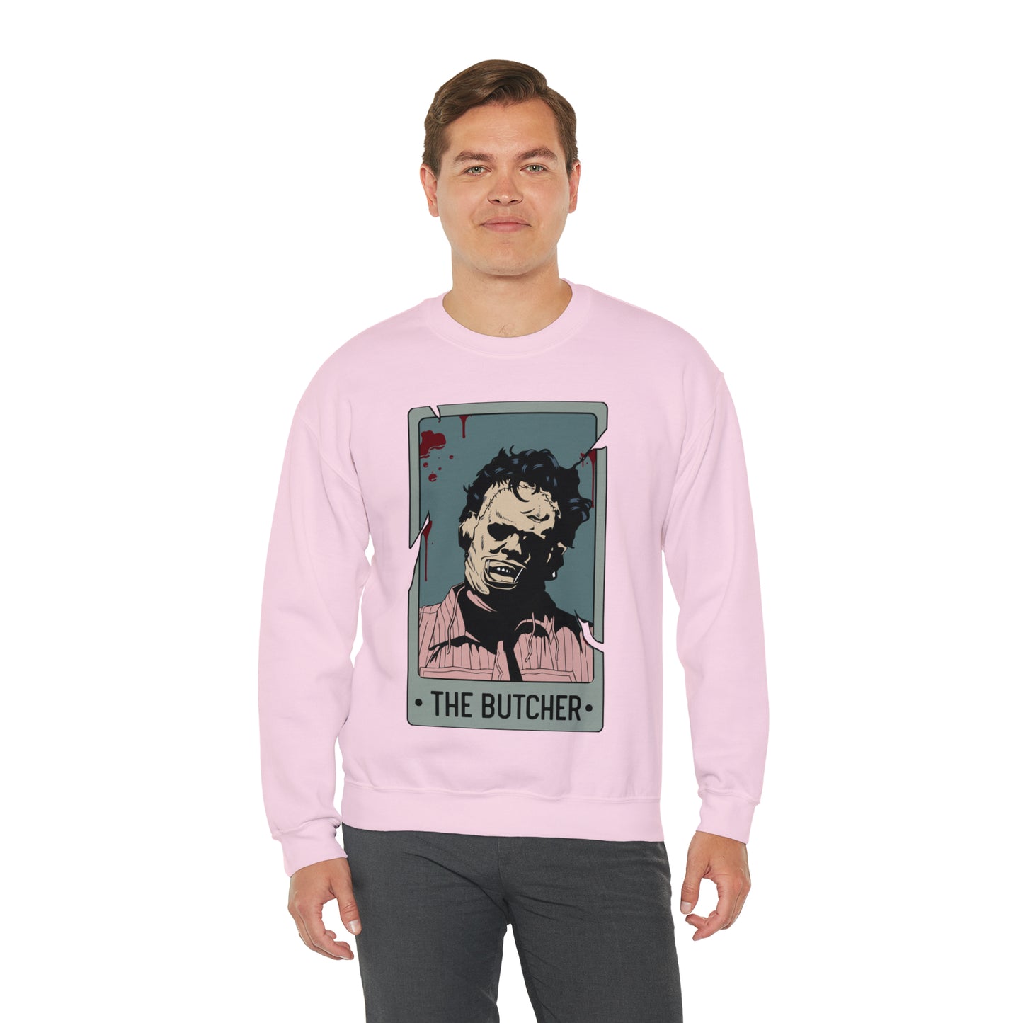 The Butcher Tarot Card Unisex Heavy Blend™ Crewneck Sweatshirt
