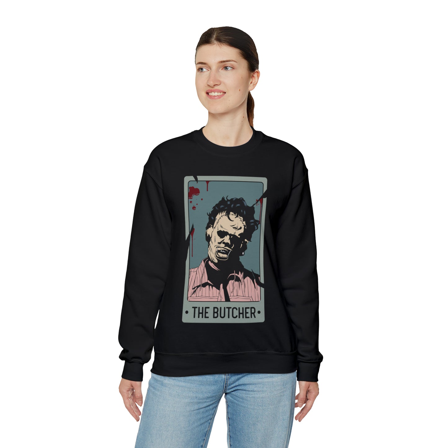 The Butcher Tarot Card Unisex Heavy Blend™ Crewneck Sweatshirt