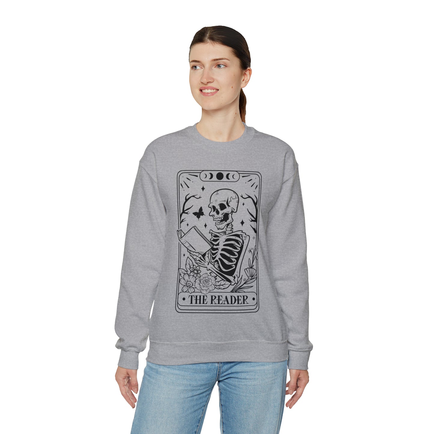 The Reader Tarot Card Unisex Heavy Blend™ Crewneck Sweatshirt