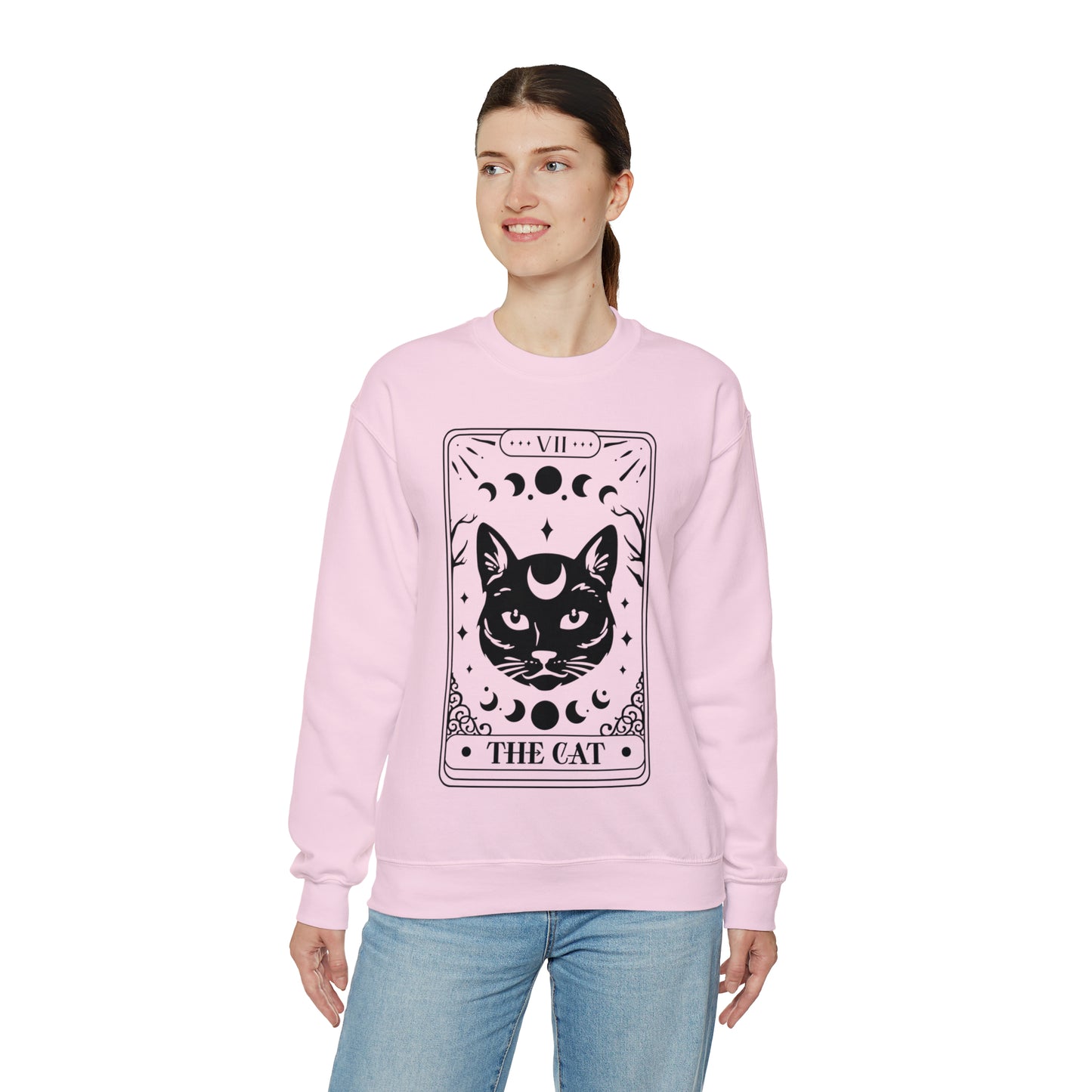 The Cat Tarot Card Unisex Heavy Blend™ Crewneck Sweatshirt