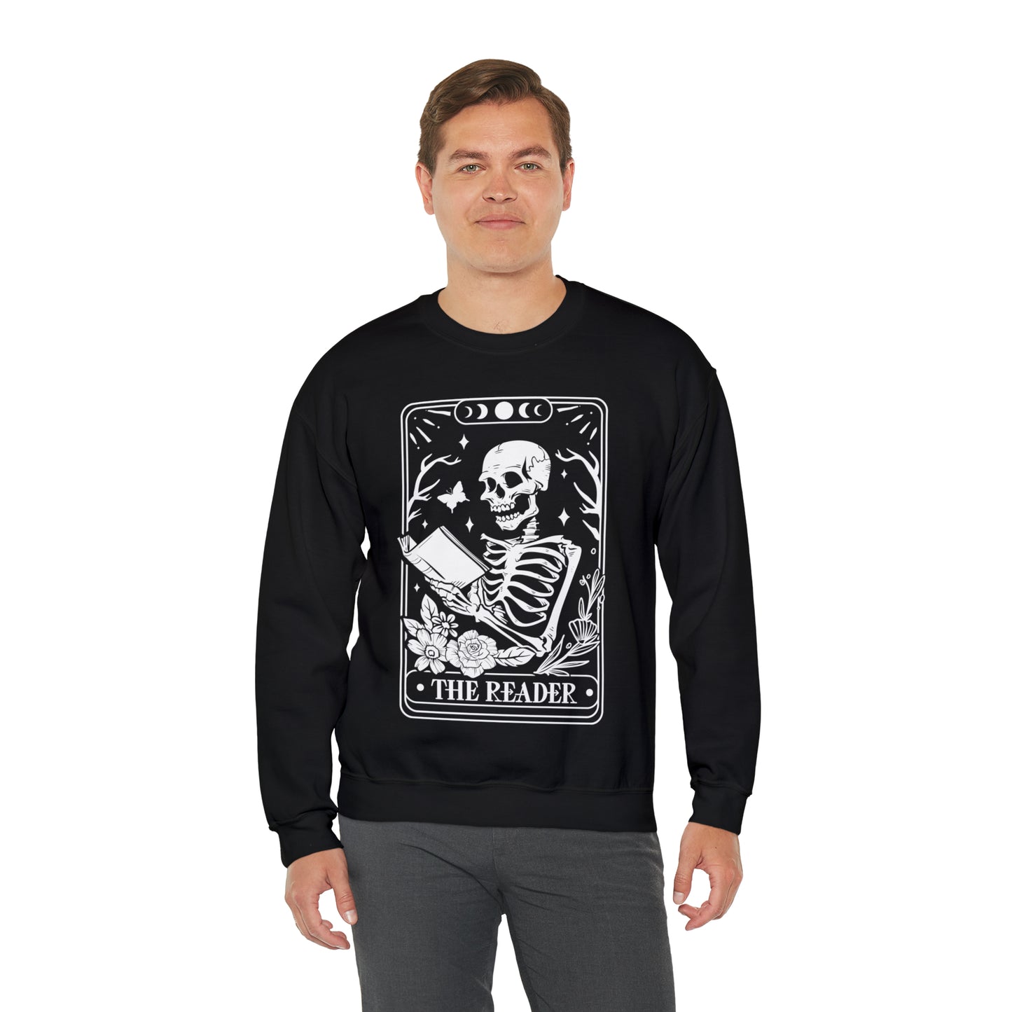 The Reader Tarot Card Unisex Heavy Blend™ Crewneck Sweatshirt