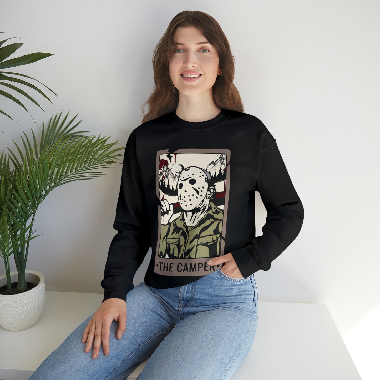 The Camper Tarot Card Unisex Heavy Blend™ Crewneck Sweatshirt