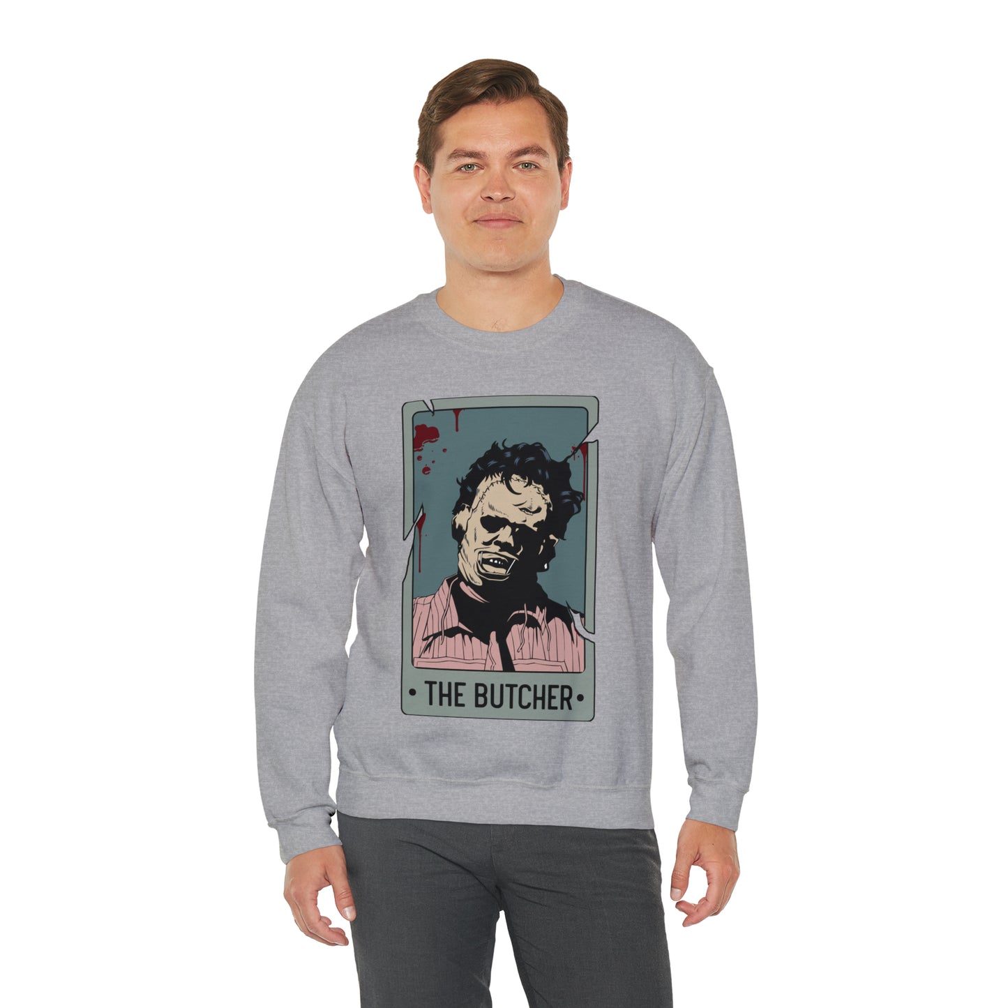 The Butcher Tarot Card Unisex Heavy Blend™ Crewneck Sweatshirt